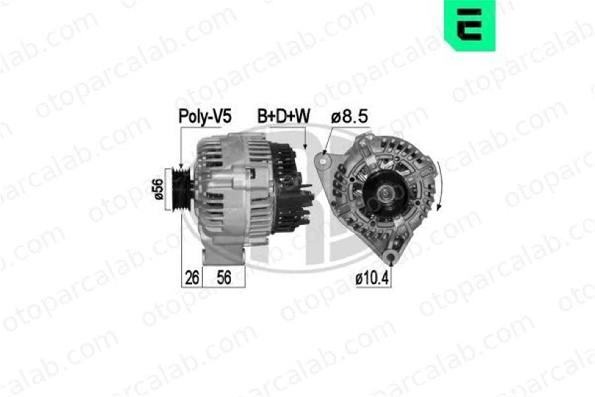 ERA 209159A Alternatör CITROËN SAXO PEUGEOT 106 II 5705X2 57051K