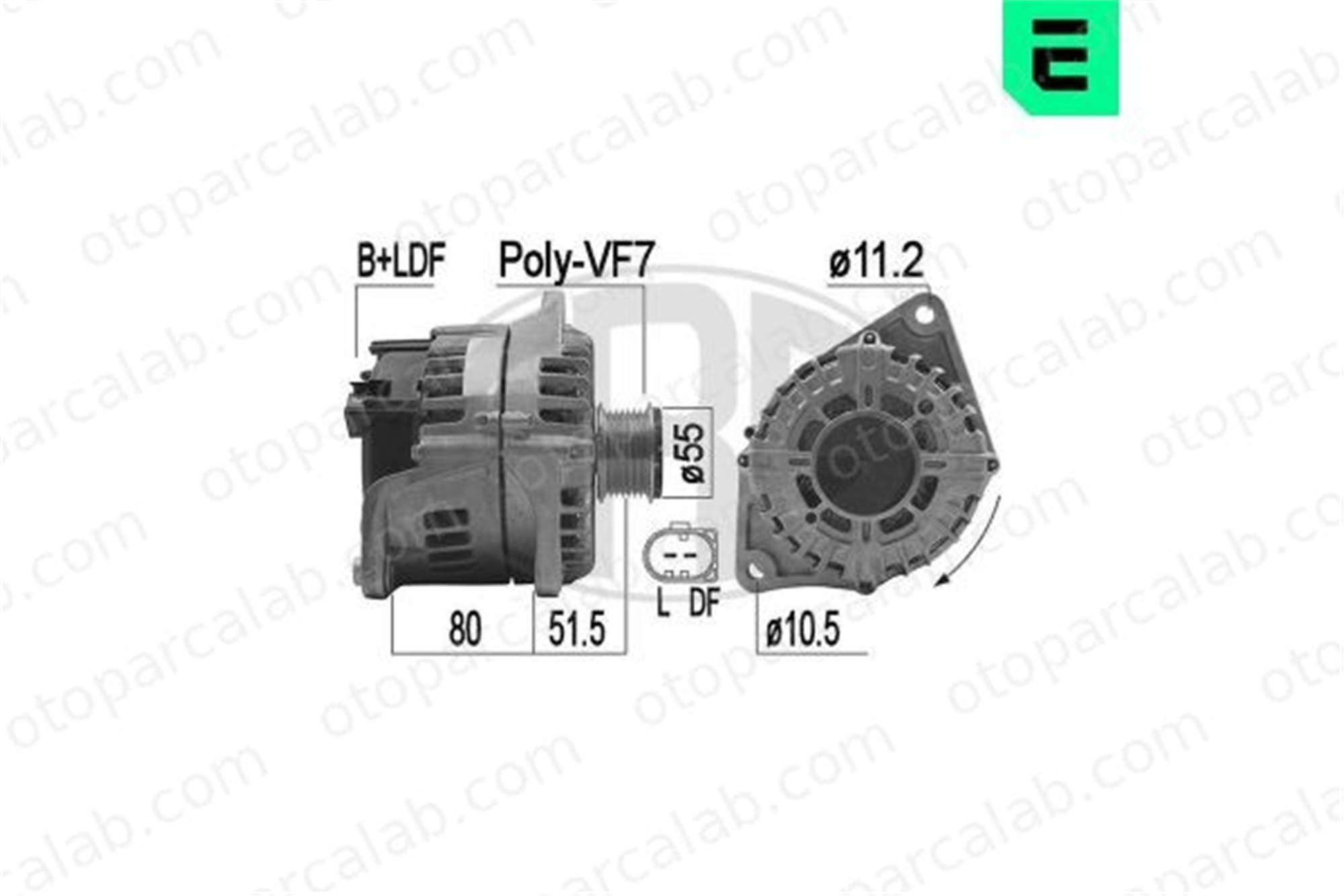 ERA 209183A Alternatör FIAT DUCATO Platform şasi DUCATO Panelvan/Van 5801378902