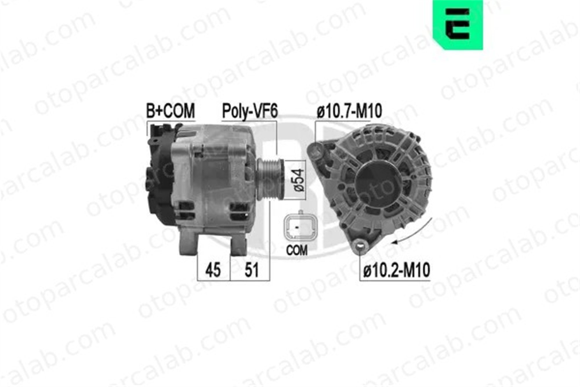 ERA 209196A Alternatör CITROËN BERLINGO Kasa/büyük limuzin C4 II 1606856980 1609016080
