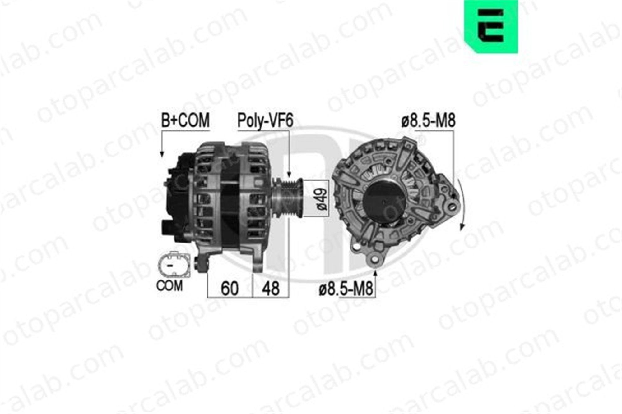 ERA 209252 Alternatör VW TRANSPORTER T6 Platform şasi TRANSPORTER T6 Panelvan/Van 3L903023KX 03L903023KX