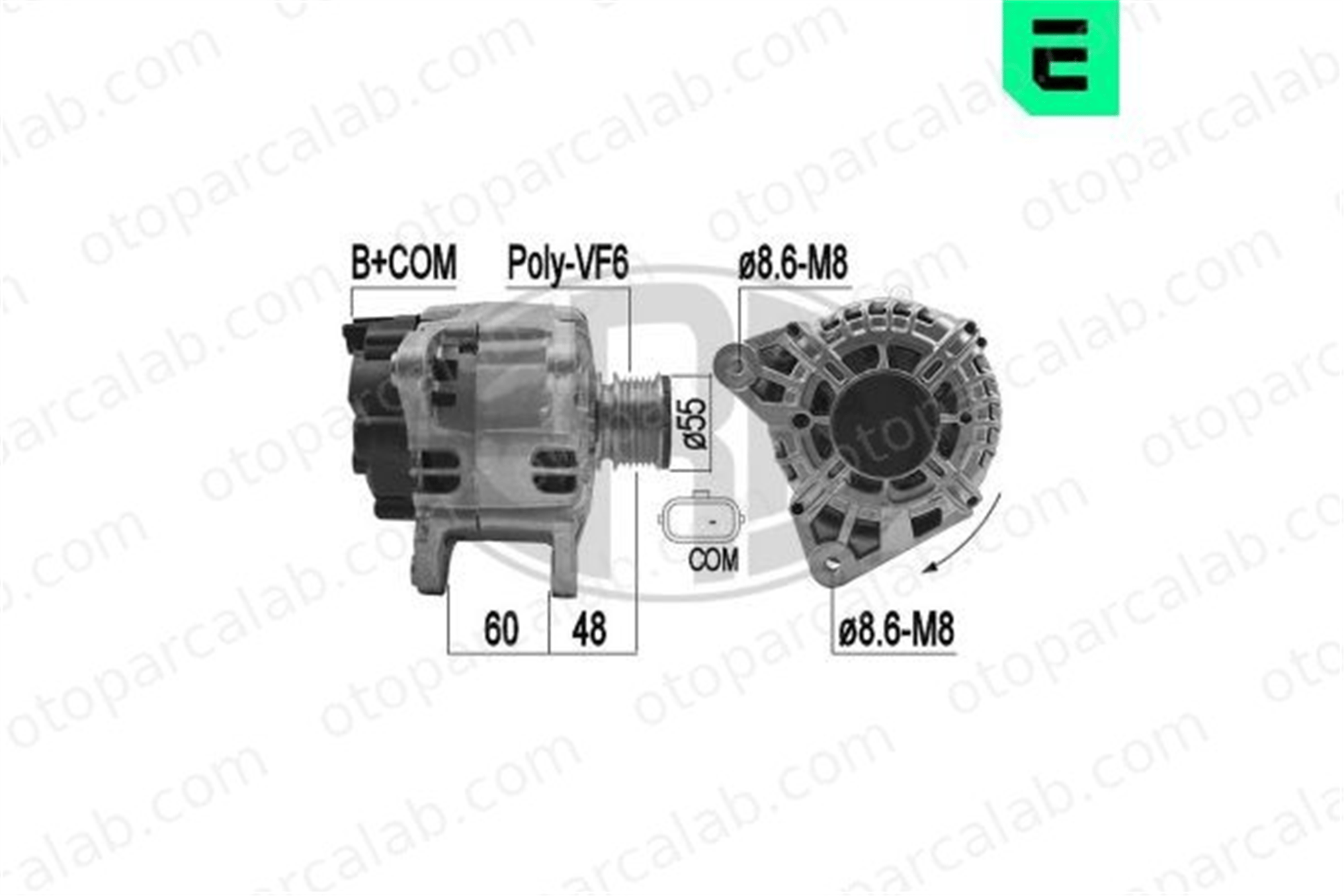ERA 209265 Alternatör RENAULT KANGOO / GRAND KANGOO II DACIA DUSTER 231004554R
