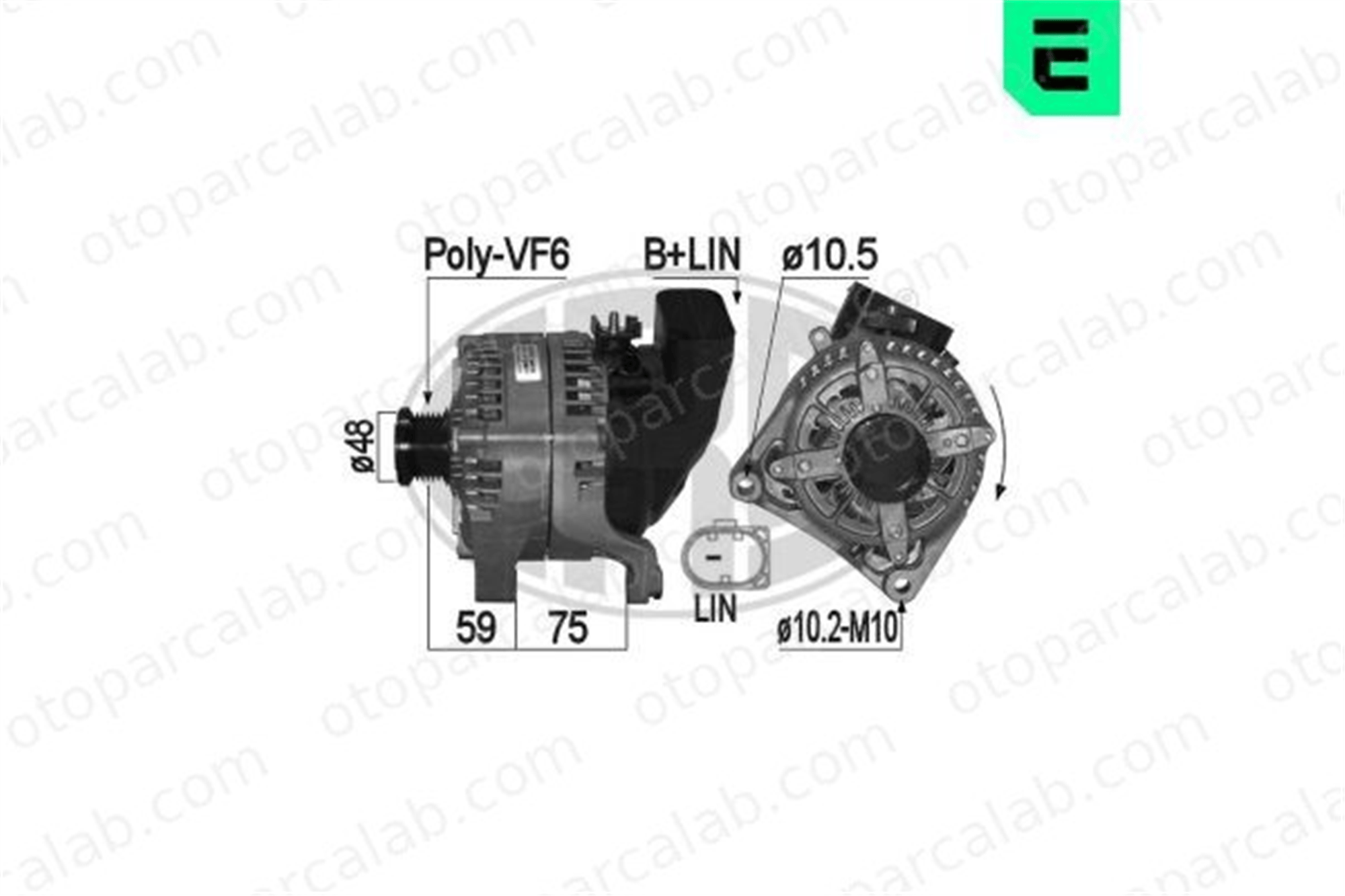 ERA 209296A Alternatör BMW 1 3 12317610260 12317605060