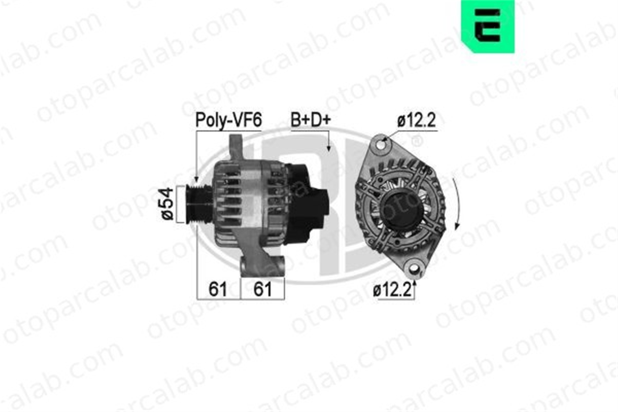 ERA 209323A Alternatör FIAT BRAVO II LANCIA DELTA III 51820624