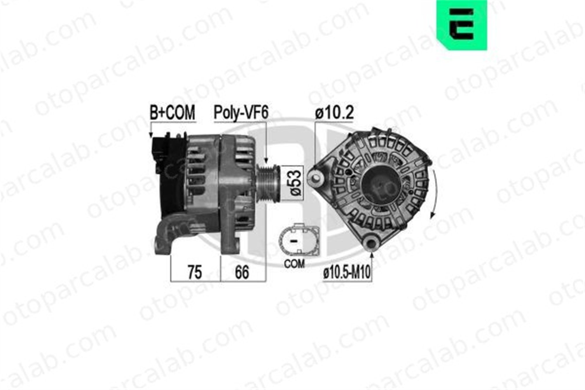 ERA 209325 Alternatör BMW 1 3 12318578609 12318578608