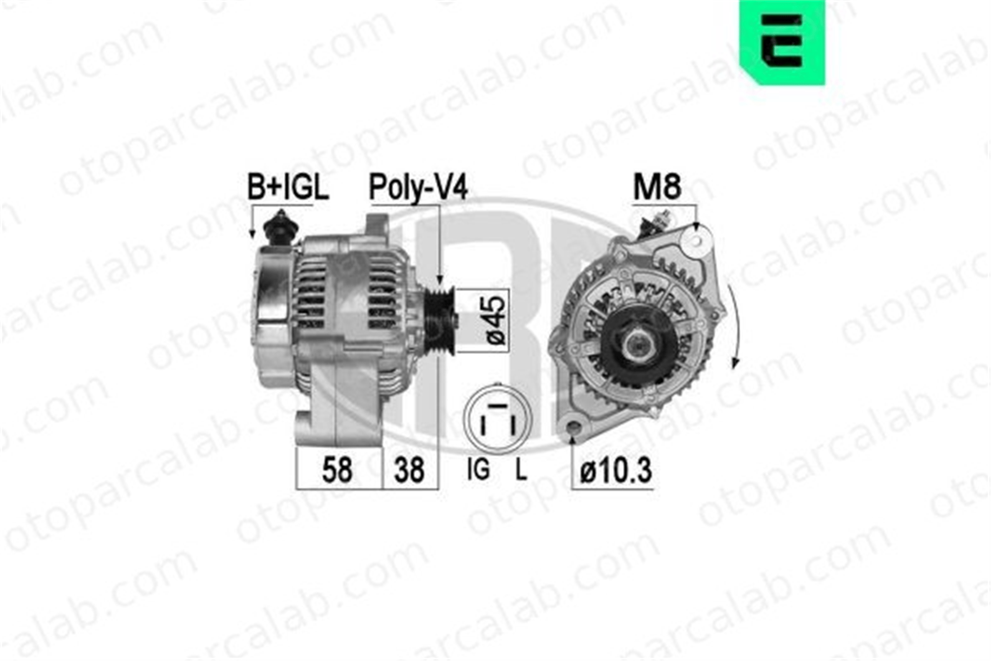 ERA 209342A Alternatör DAIHATSU CHARADE IV CHARADE III 2706087714000 2706087608000