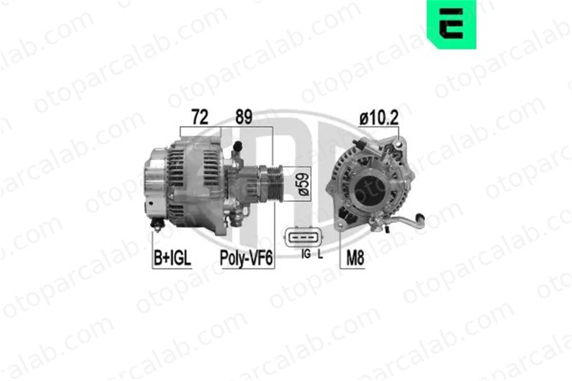 ERA 209373A Alternatör HYUNDAI GETZ ACCENT II 3730027601 3730027502