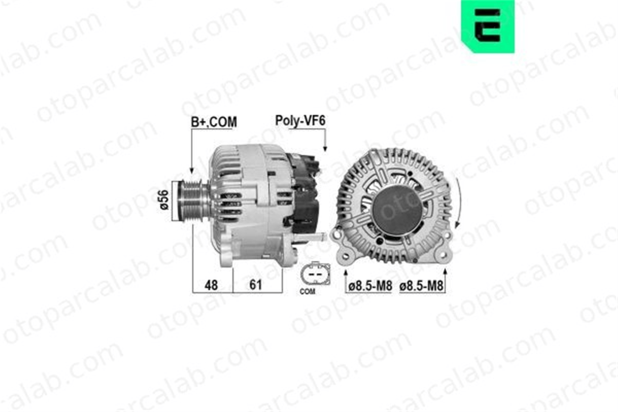ERA 209423A Alternatör AUDI A6 C6 A6 C6 Avant 3G903016AX 03G903016AX