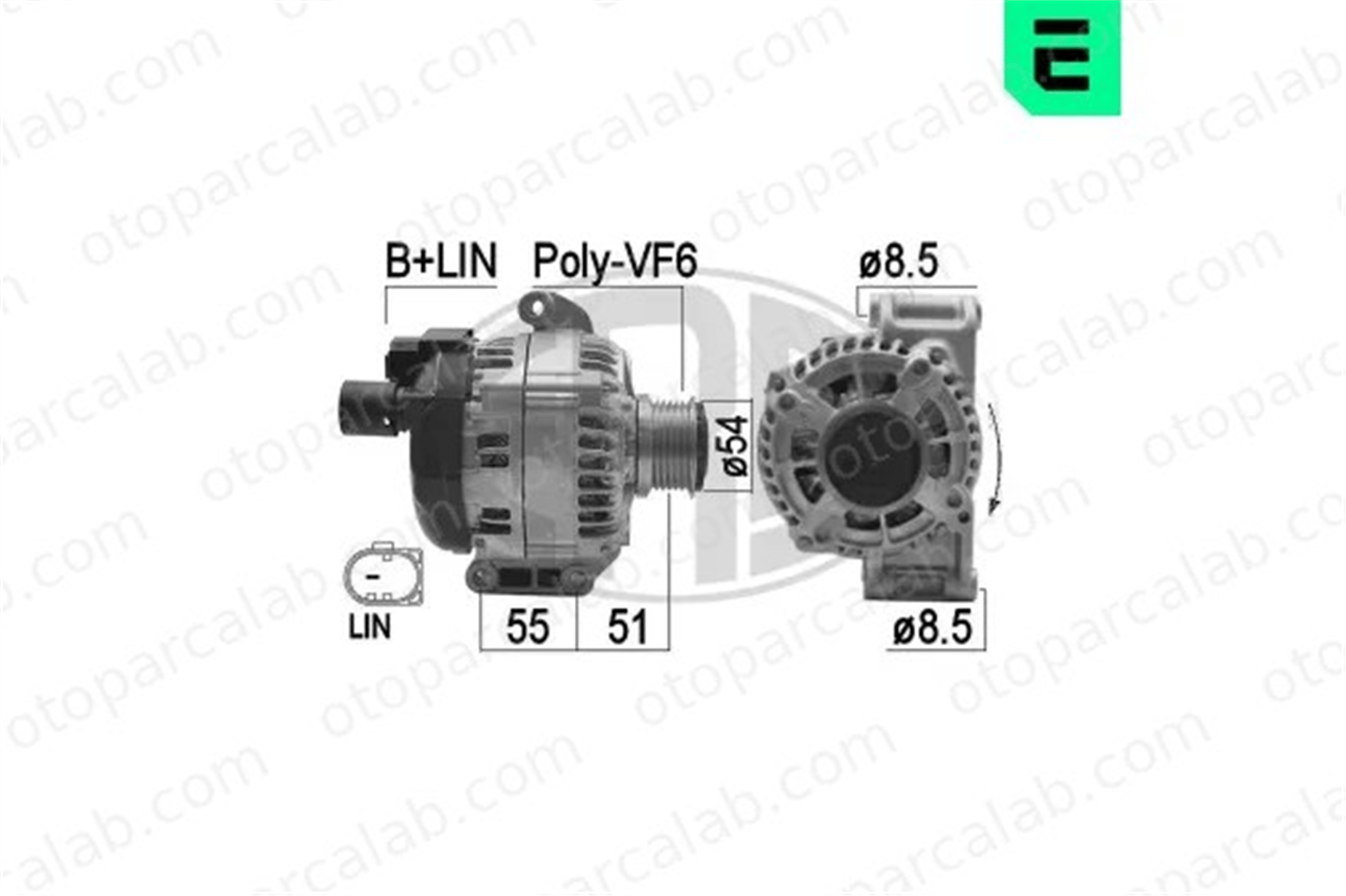 ERA 209468 Alternatör FIAT 500L DOBLO Cargo 51927505
