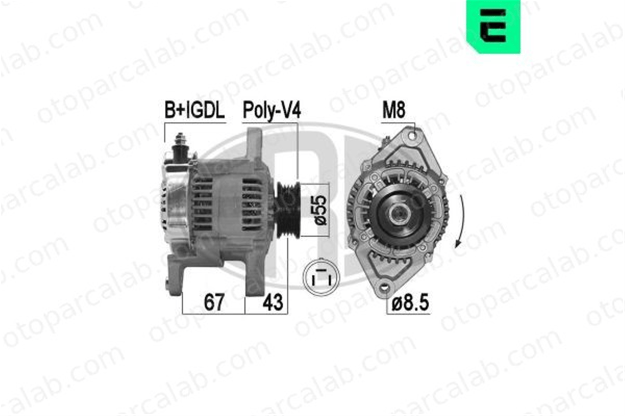 ERA 209508A Alternatör SUZUKI SWIFT II Hatchback SWIFT II Sedan 3140080 3140060B40