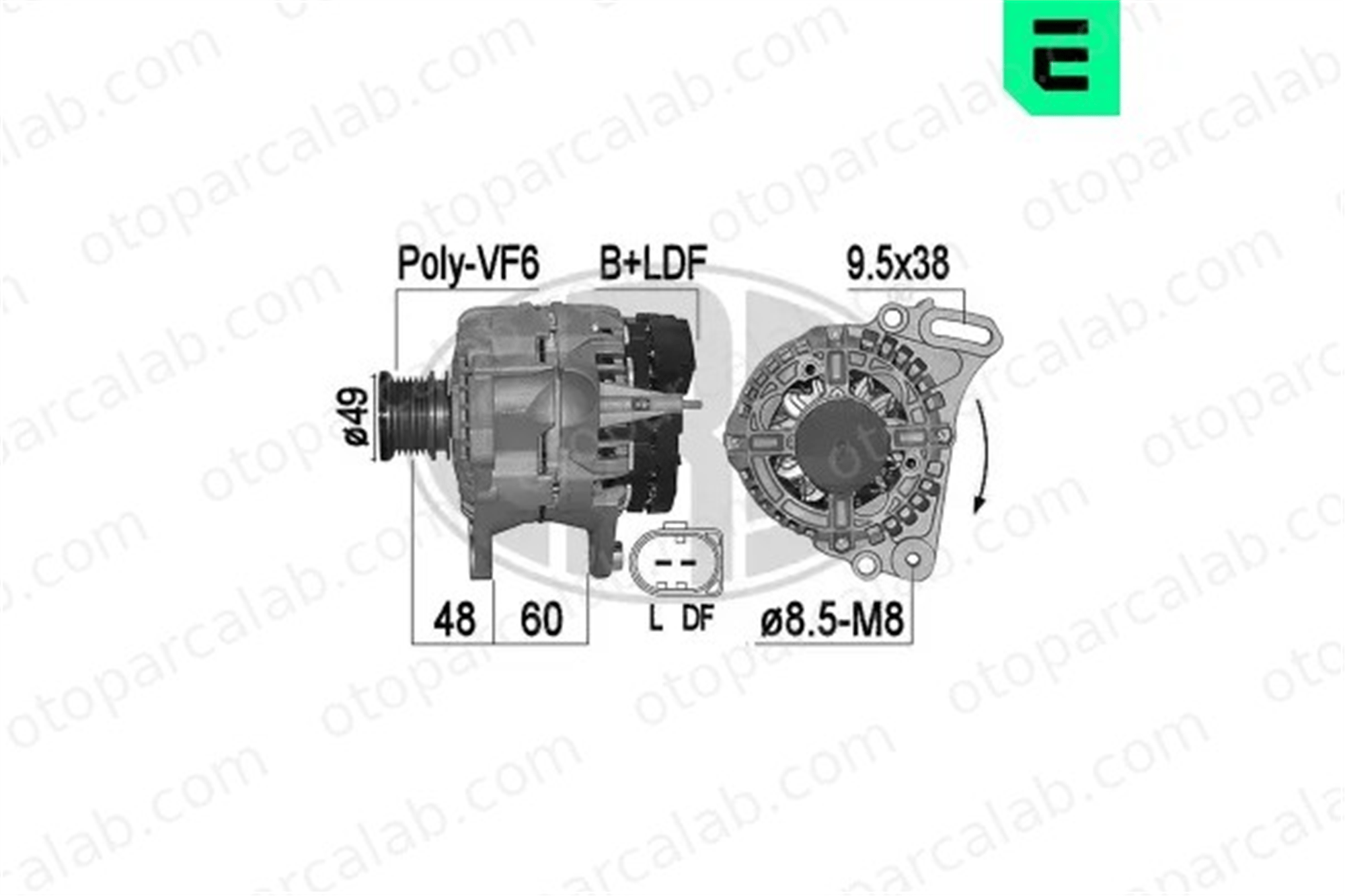 ERA 209542A Alternatör SEAT IBIZA III IBIZA IV 45903023C 045 903 023 C