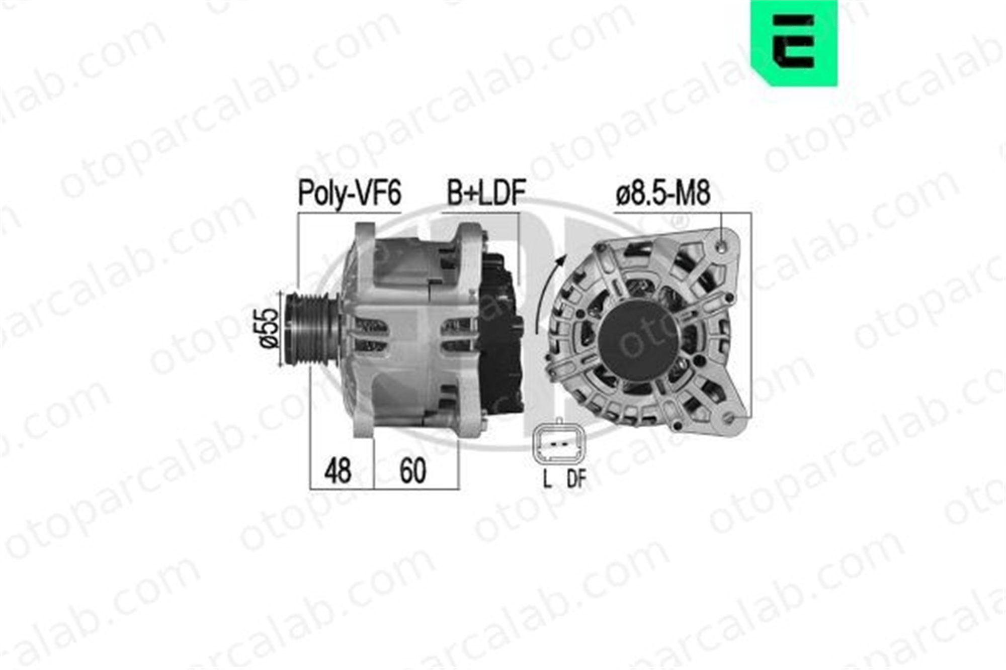 ERA 209546A Alternatör DACIA DUSTER DOKKER Express Kasa/büyük limuzin 231005770R 231003257R