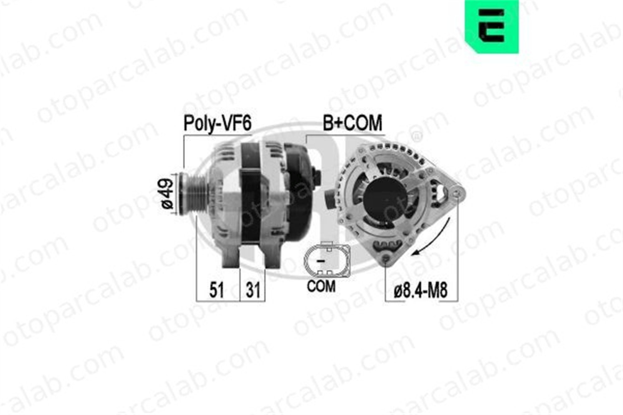ERA 209586 Alternatör FORD FIESTA VI B-MAX 1940809 CV6T10300BE