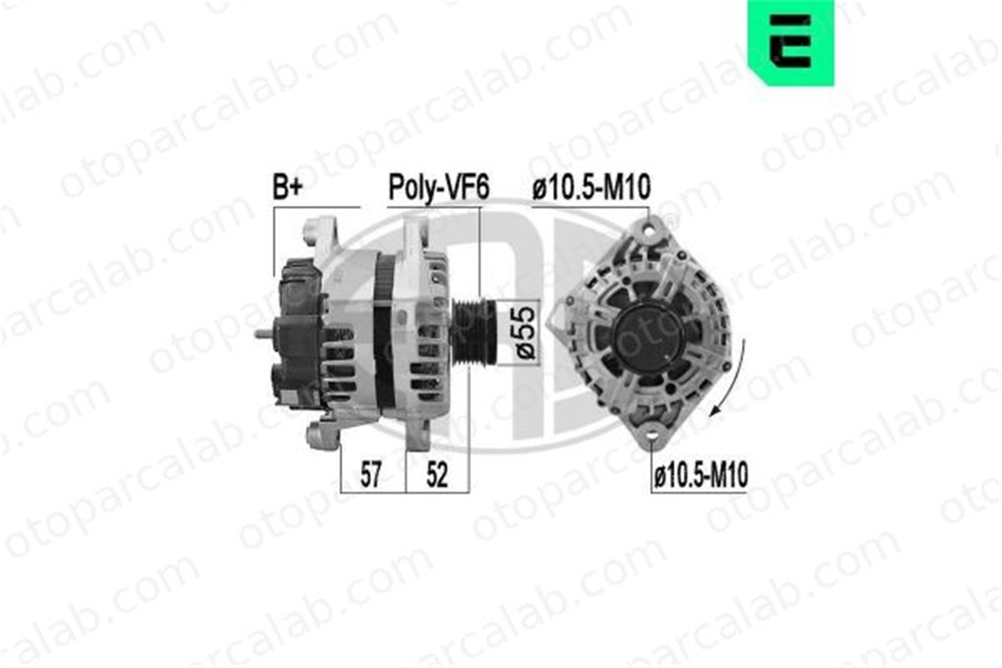 ERA 209596 Alternatör KIA SORENTO II HYUNDAI SANTA FÉ III 373002G700