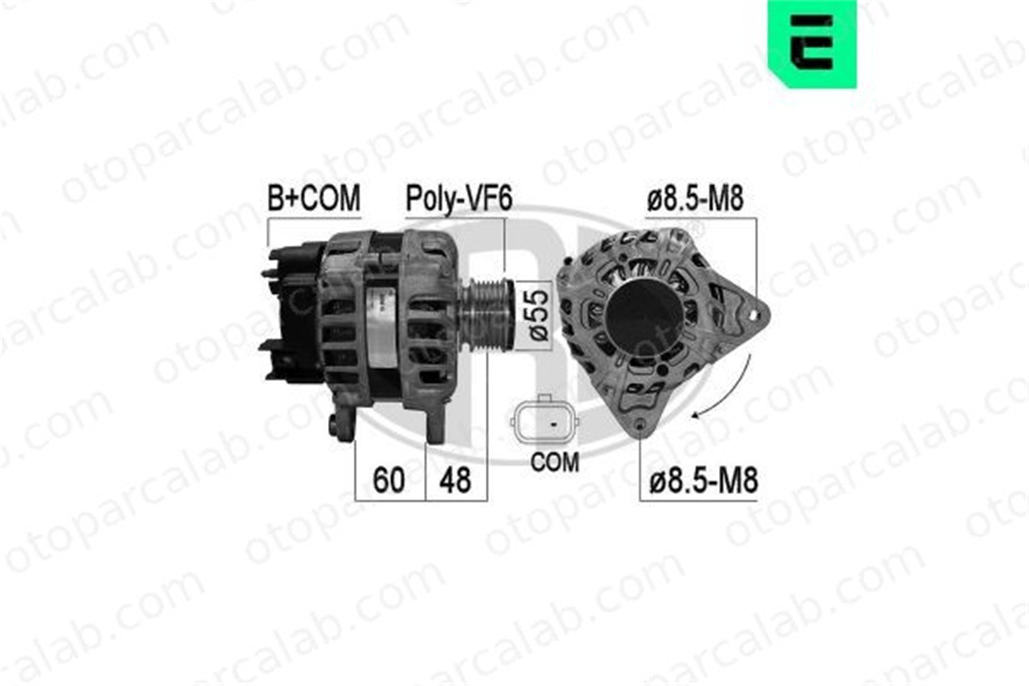 ERA 209618 Alternatör DACIA DUSTER RENAULT KANGOO / GRAND KANGOO II 2310007865A 231001318R