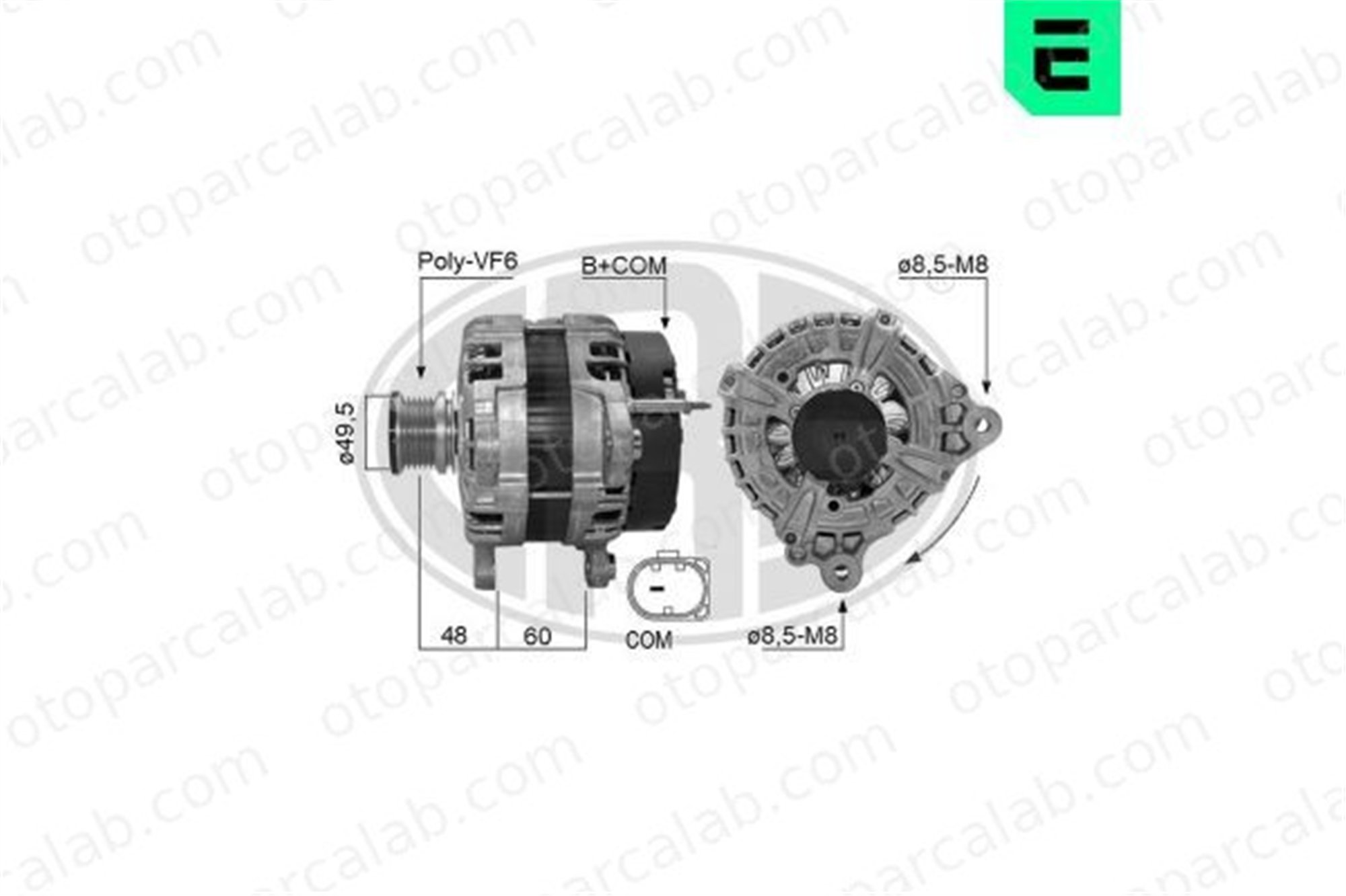 ERA 209635 Alternatör SKODA OCTAVIA III OCTAVIA III Combi 65261016004 65261019004