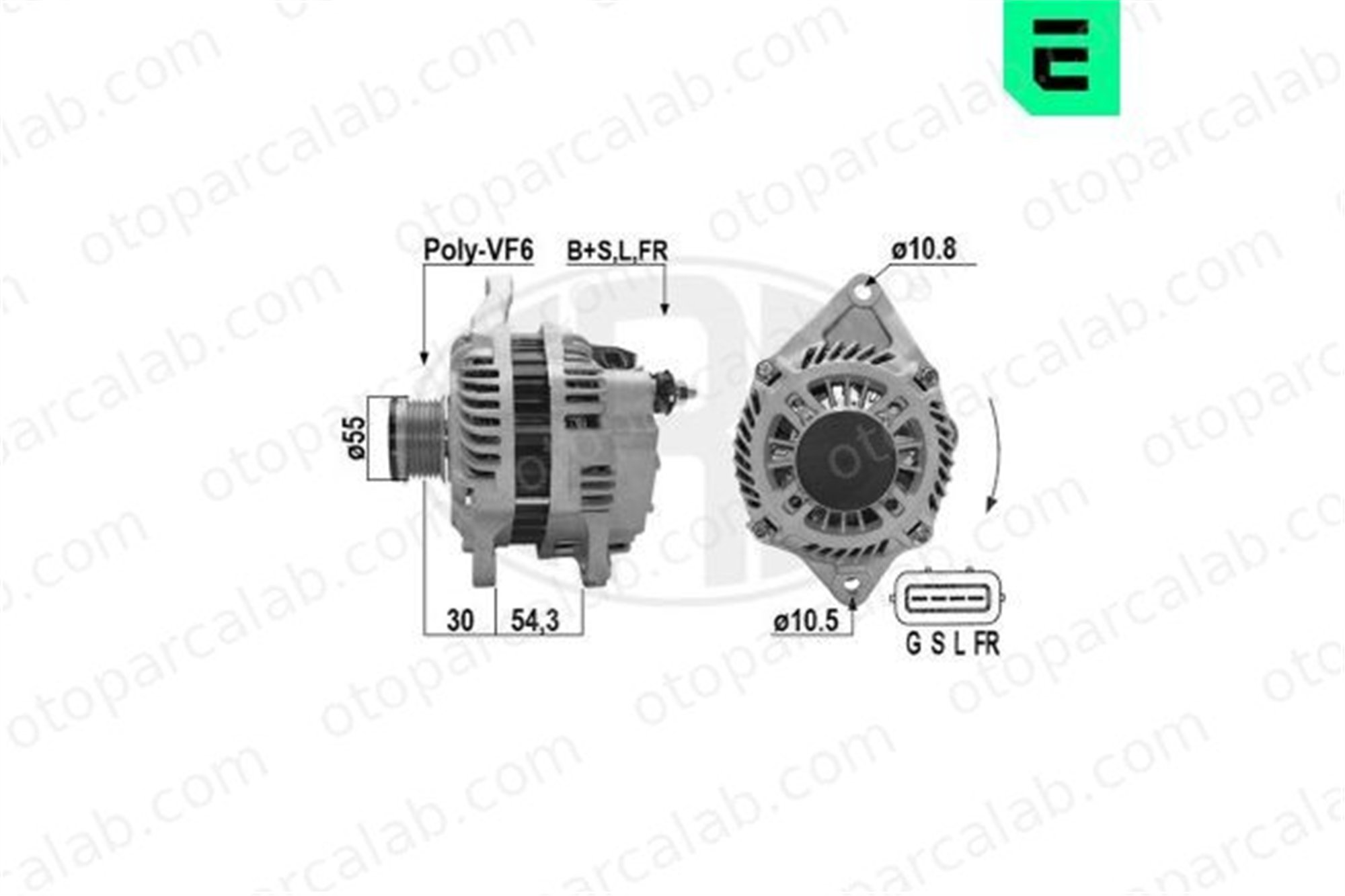 ERA 209640A Alternatör MITSUBISHI LANCER VIII LANCER VIII Sportback 5705KA 100800A053