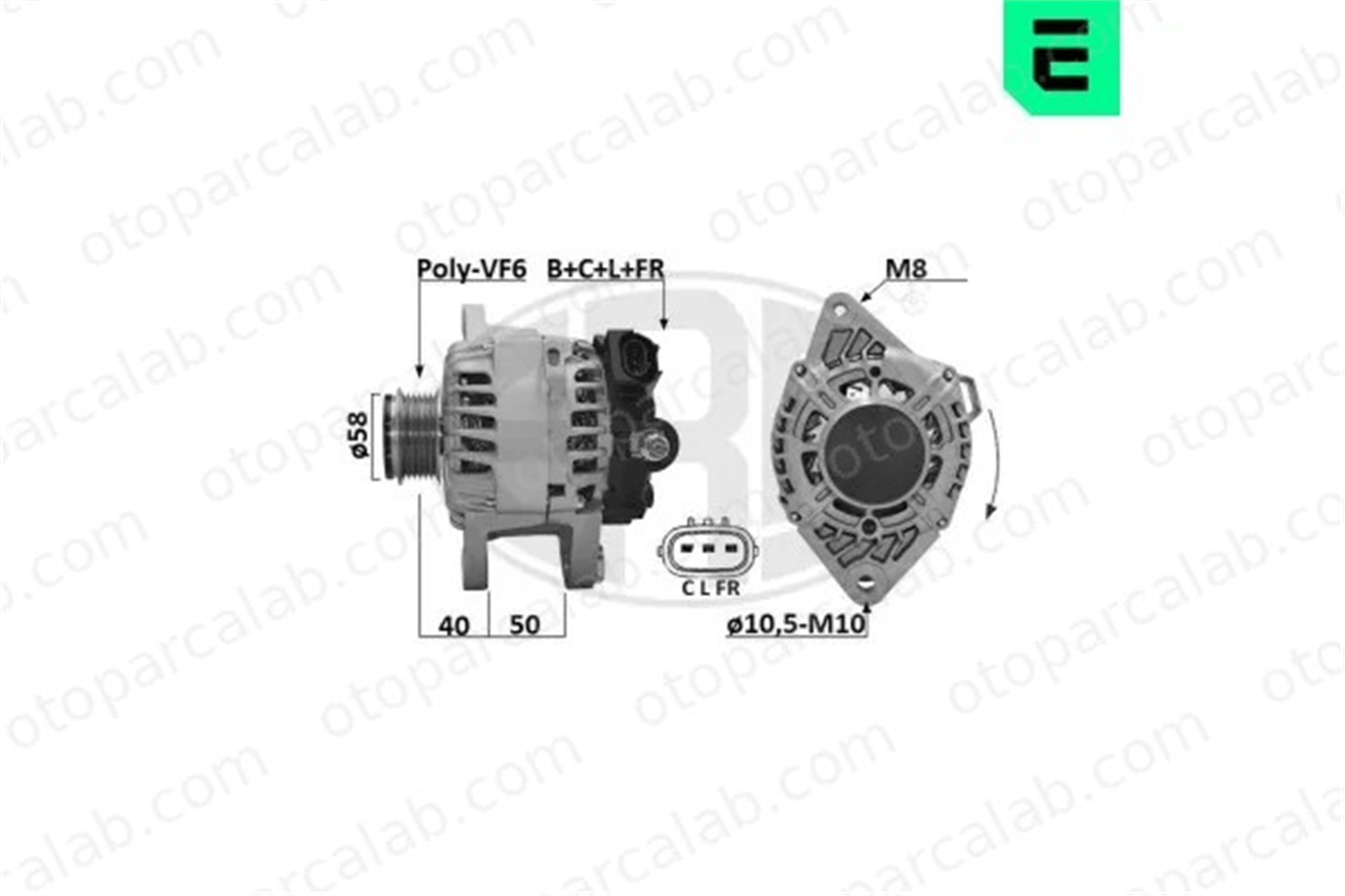 ERA 209654A Alternatör HYUNDAI ELANTRA VI Sedan SOLARIS Sedan 373002B910