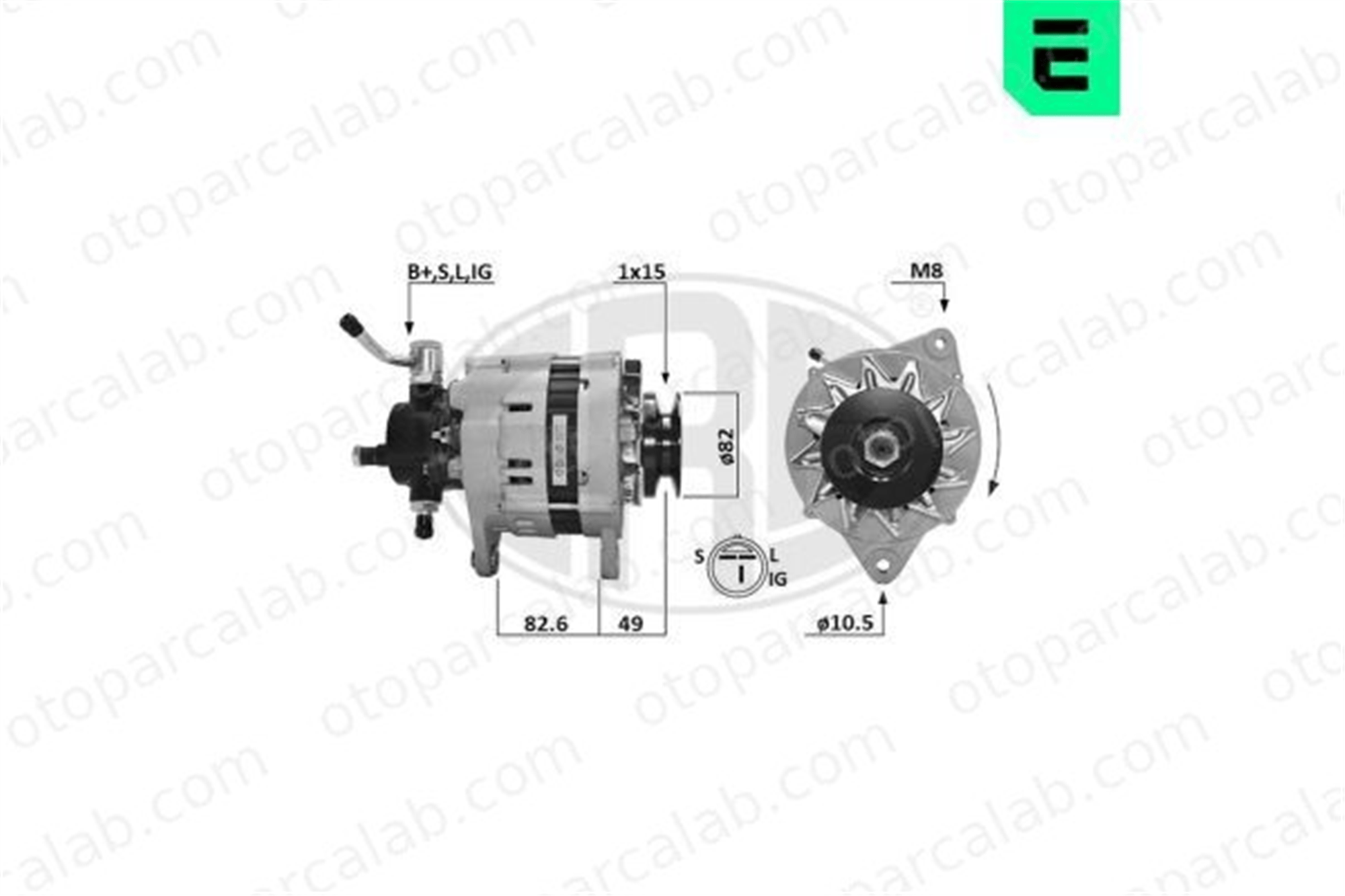 ERA 209670A Alternatör OPEL CAMPO ISUZU TROOPER II LR180501 LR180501B