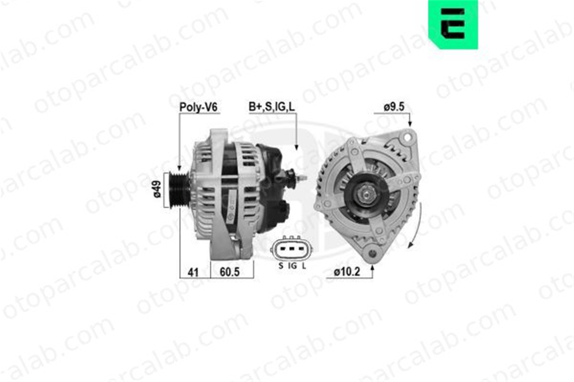 ERA 209681A Alternatör JAGUAR XK II Coupe S-TYPE II 2W9310300AA 2W9310300AB