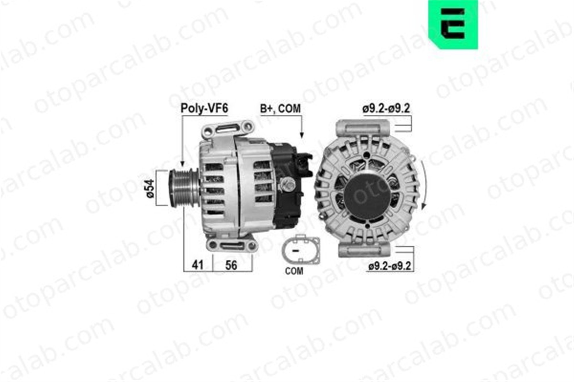 ERA 209692A Alternatör MERCEDES-BENZ C-SERISI C-SERISI T-Model A0009068706 9068706