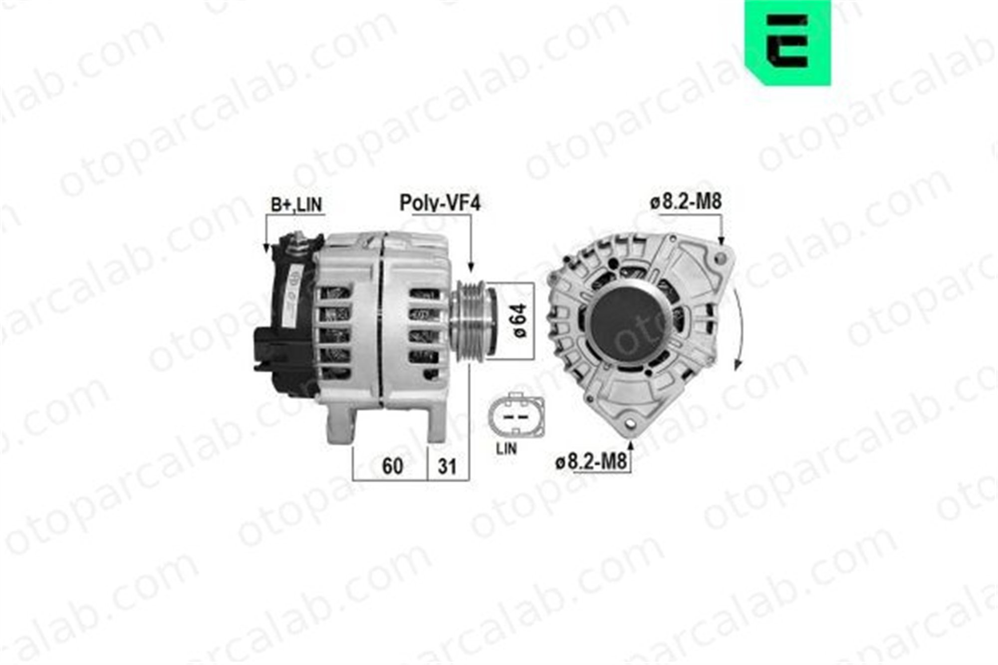 ERA 209697A Alternatör MERCEDES-BENZ AMG GT AMG GT Roadster 9061705 0009061705