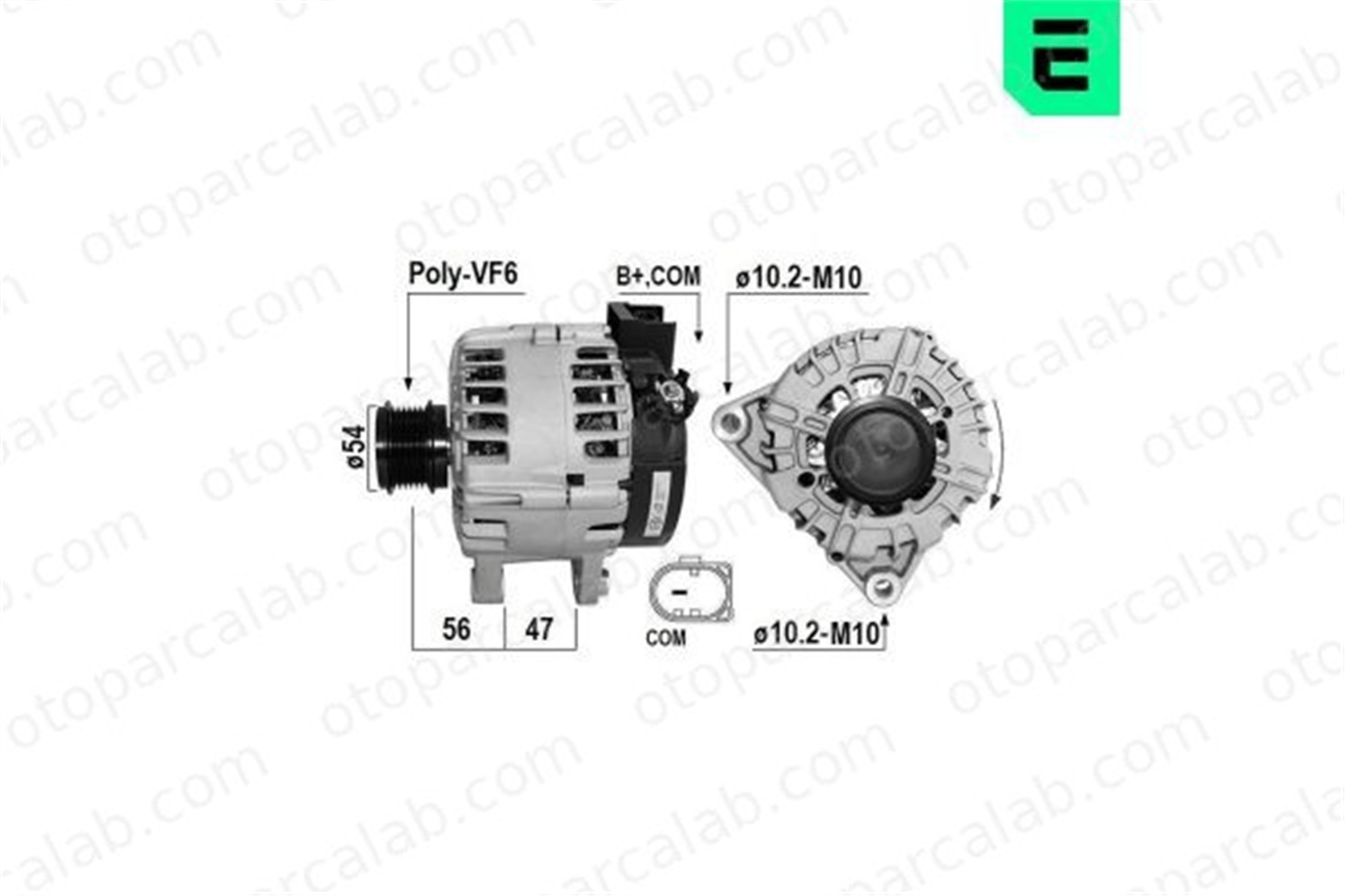 ERA 209718A Alternatör FORD ECOSPORT TOURNEO CONNECT / GRAND TOURNEO CONNECT V408 MPV 2200625 2179006