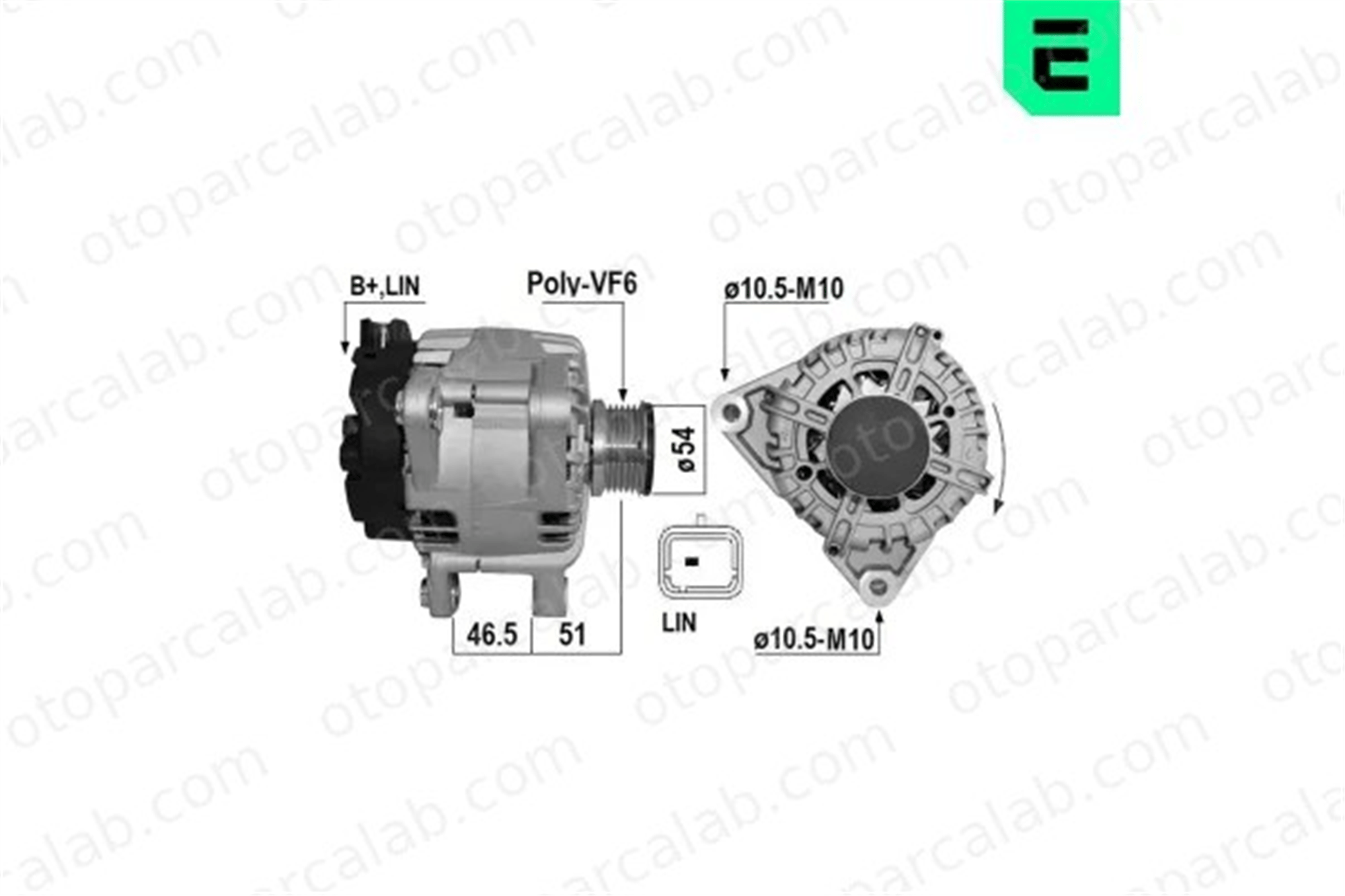 ERA 209722A Alternatör CITROËN BERLINGO Kasa/büyük limuzin BERLINGO 3648698 1627651980