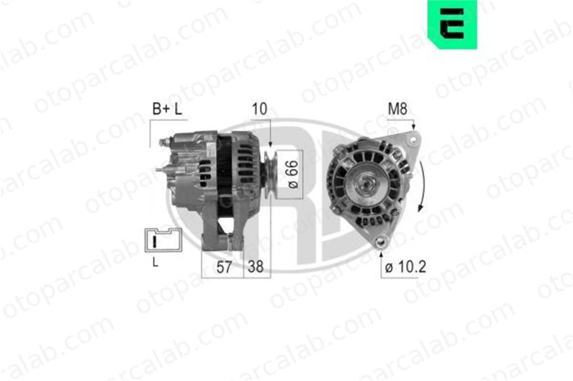 ERA 210015A Alternatör CITROËN AX PEUGEOT 205 II 570592 570589