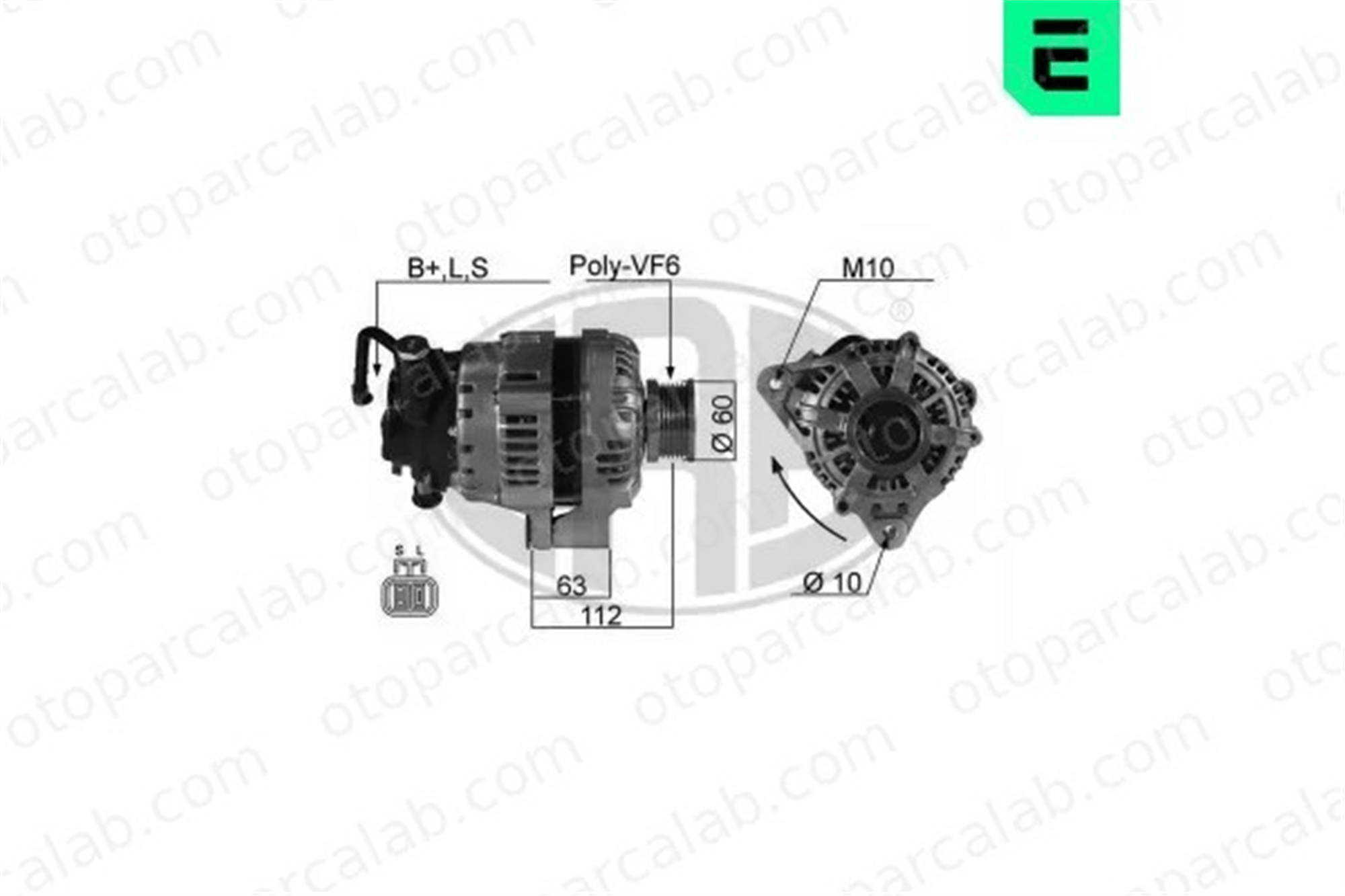 ERA 210024A Alternatör KIA SPORTAGE II HYUNDAI TUCSON 3730027010 3730027011