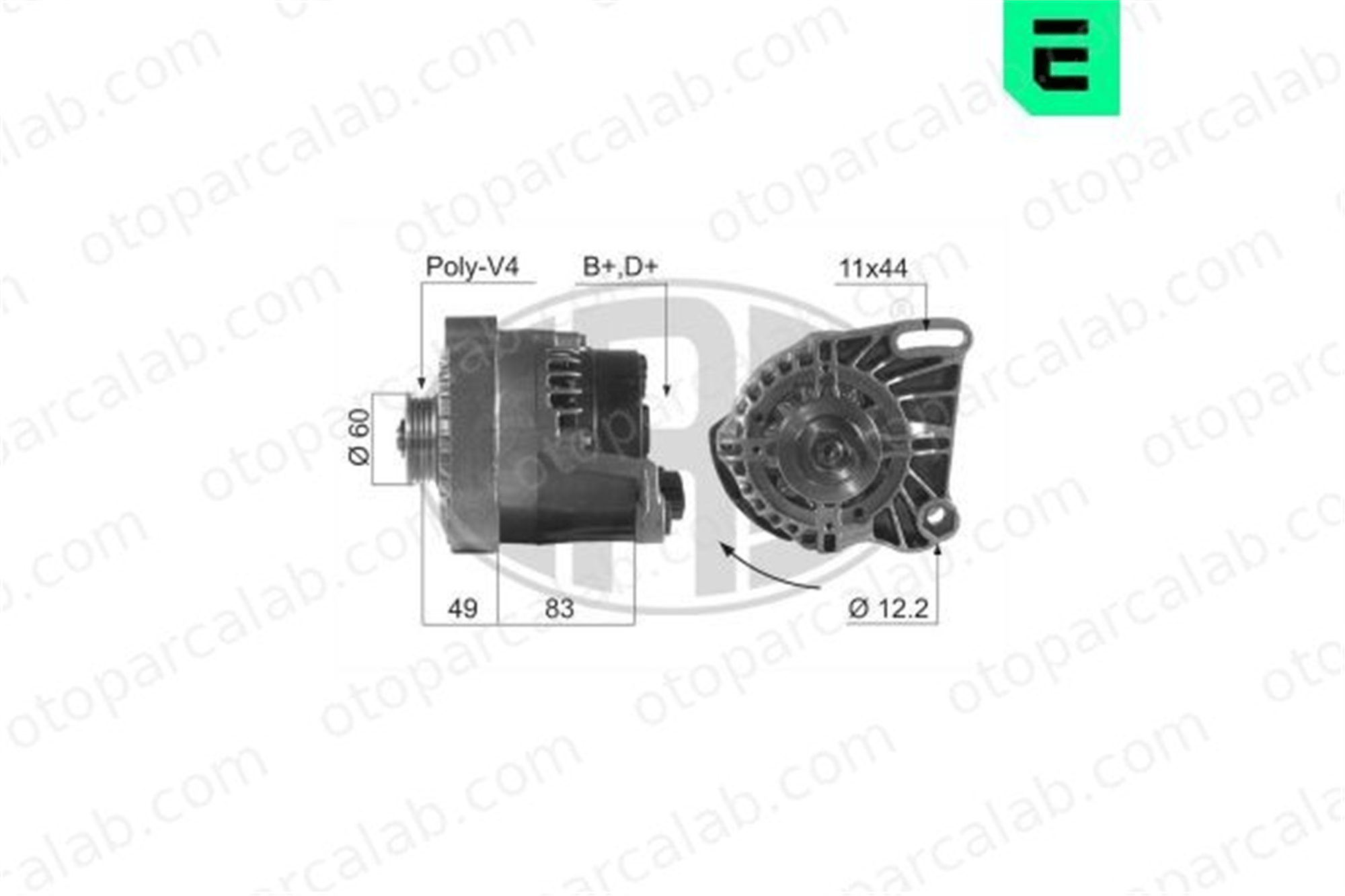 ERA 210027A Alternatör FIAT PALIO PALIO Weekend 46416343 46407647