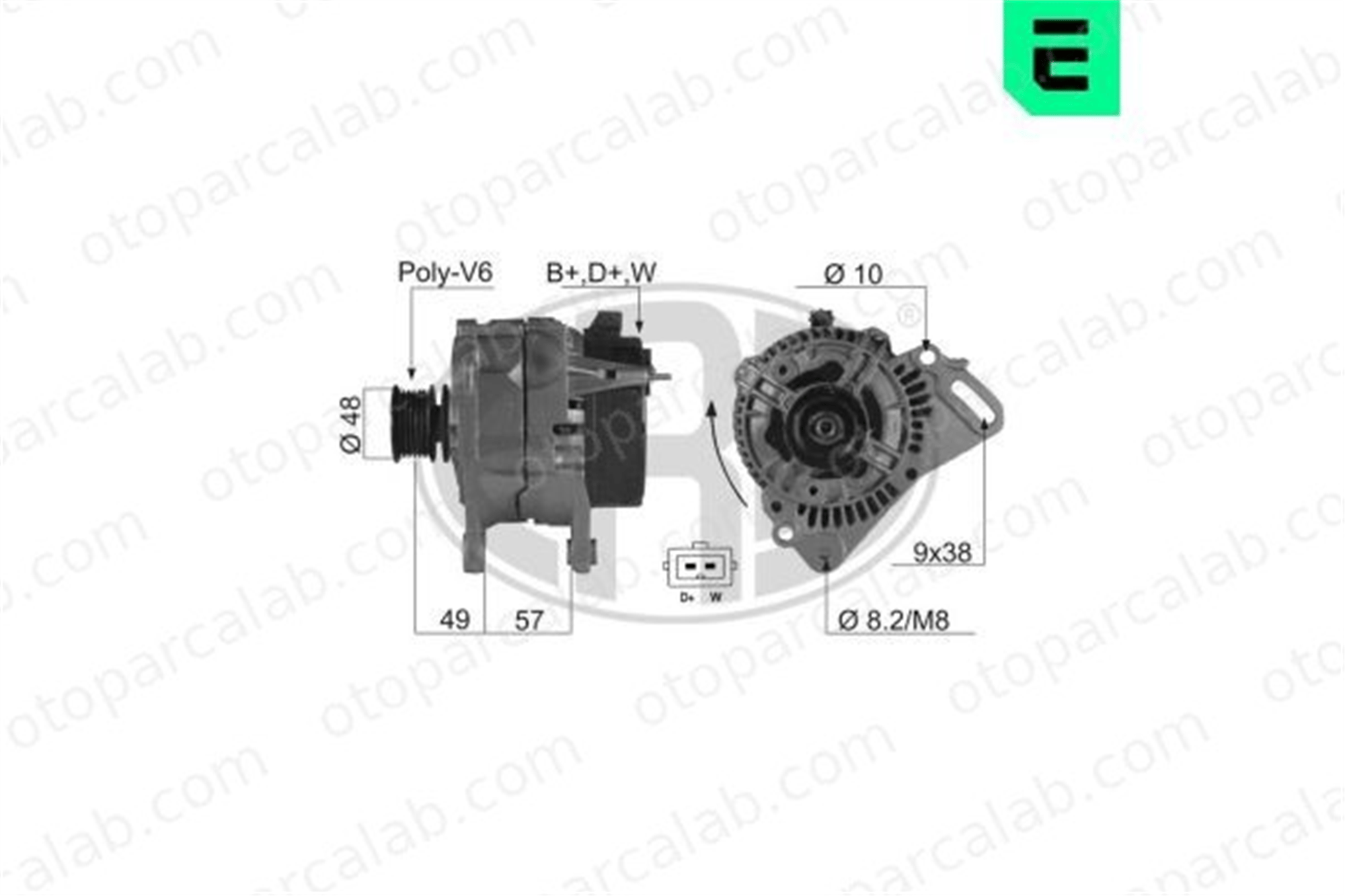 ERA 210030A Alternatör VW GOLF III SEAT IBIZA II 30903023A 030903023A