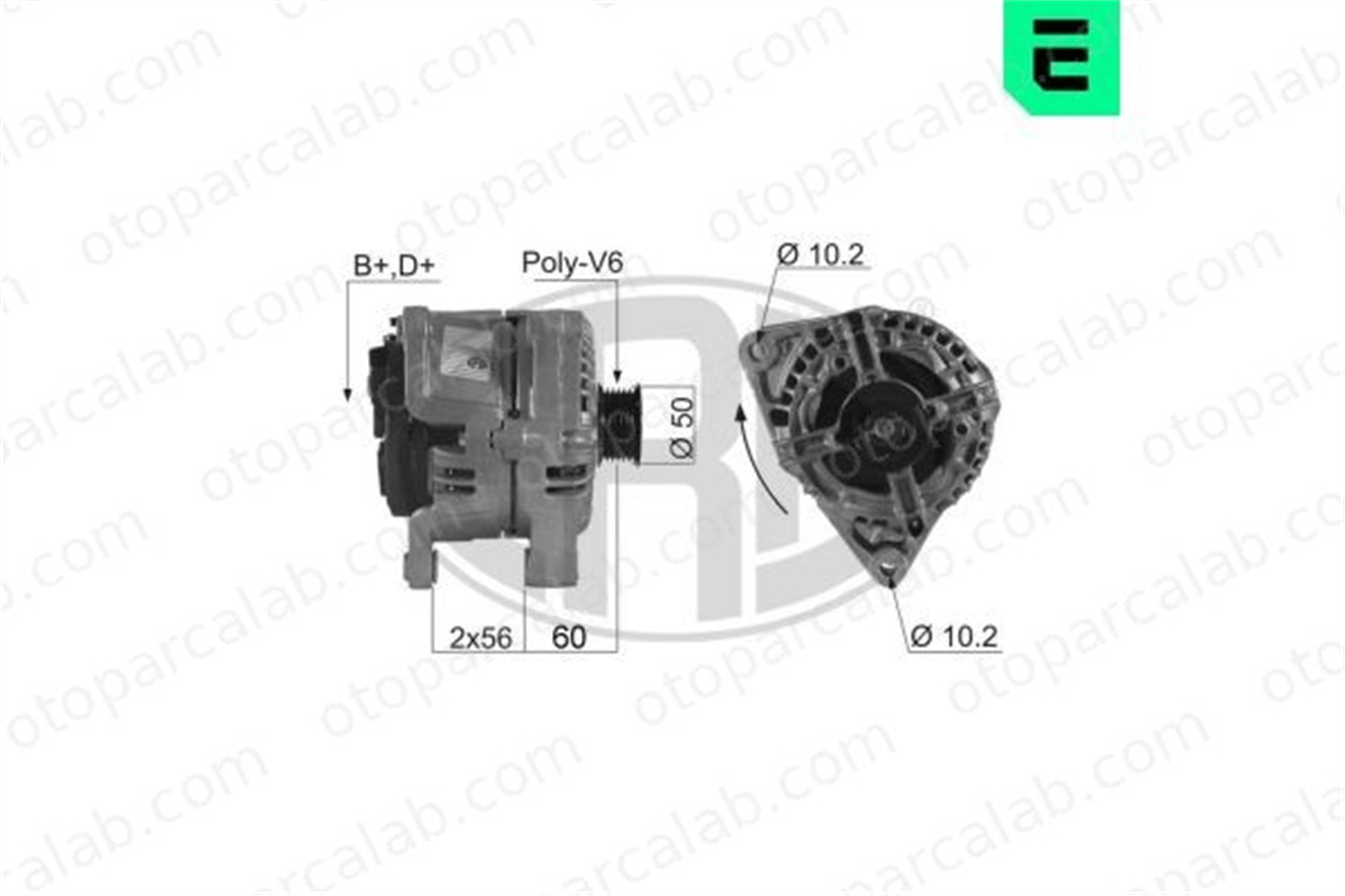 ERA 210037A Alternatör OPEL OMEGA B OMEGA B Station wagon 9117934 90561168