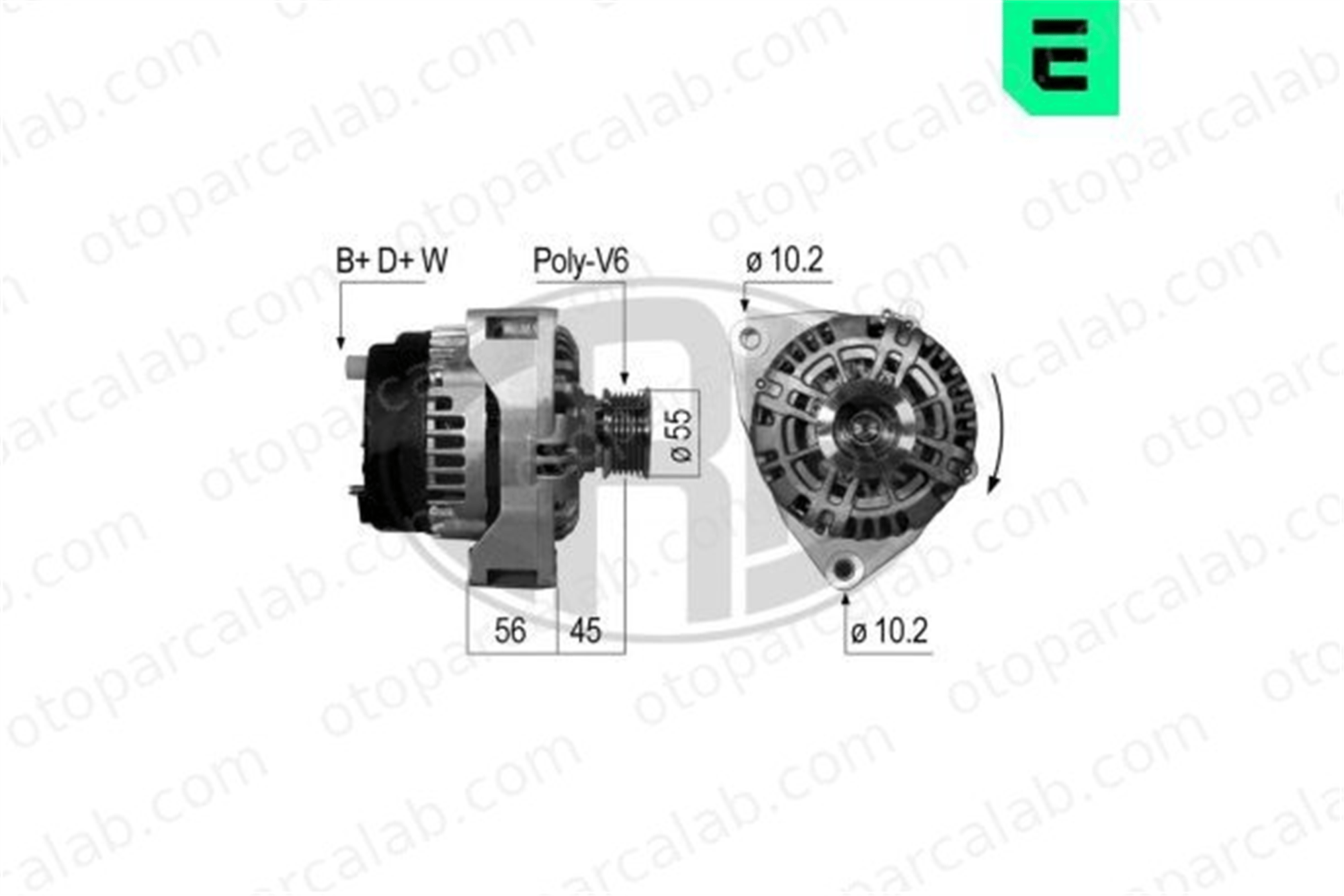 ERA 210052 Alternatör MERCEDES-BENZ T1 Panelvan/Van T1 Minibüs/Otobüs 91545802 1516410R