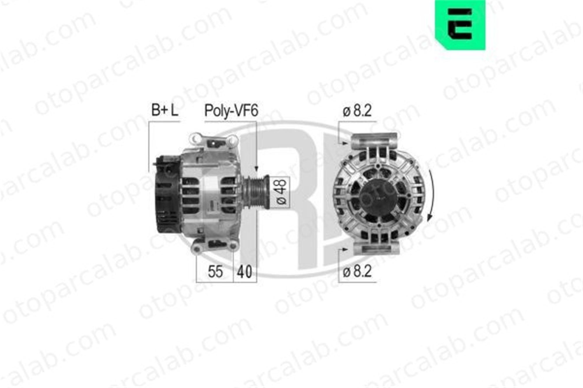 ERA 210059 Alternatör MERCEDES-BENZ SPRINTER 3-t Minibüs/Otobüs SPRINTER 3-t Panelvan/Van A0111547802 A0101549502