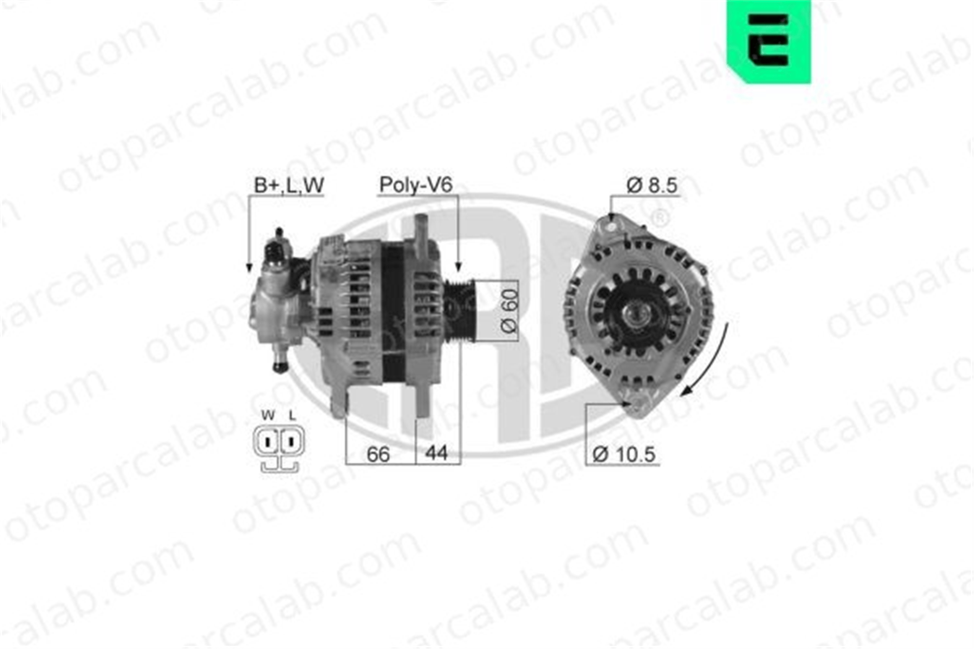 ERA 210062A Alternatör OPEL CORSA C Kasa/eğik arka ASTRA G Kombi van 6204140 R1530037