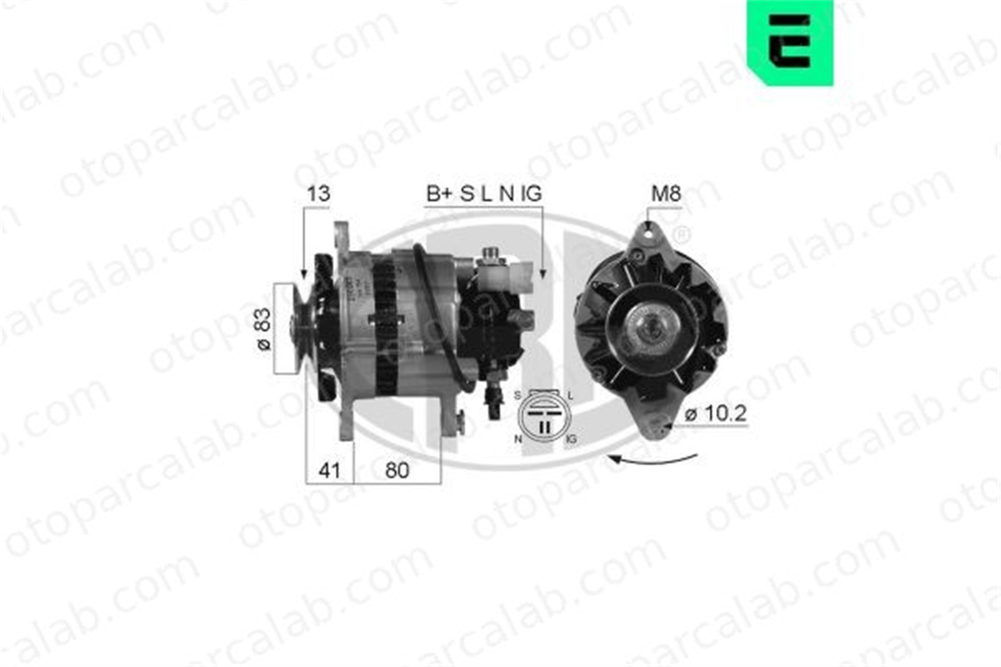 ERA 210063A Alternatör OPEL ASTRA F ASTRA F Kombi van 1204144 R1030072