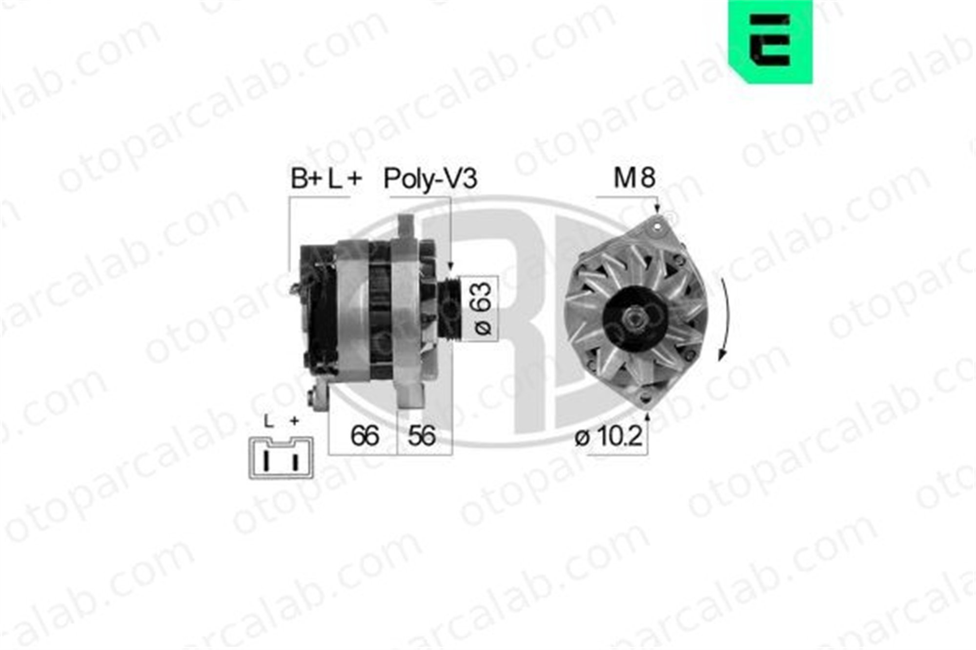 ERA 210092A Alternatör RENAULT RAPID Kasa/büyük limuzin CLIO I 7701499596 7700805159