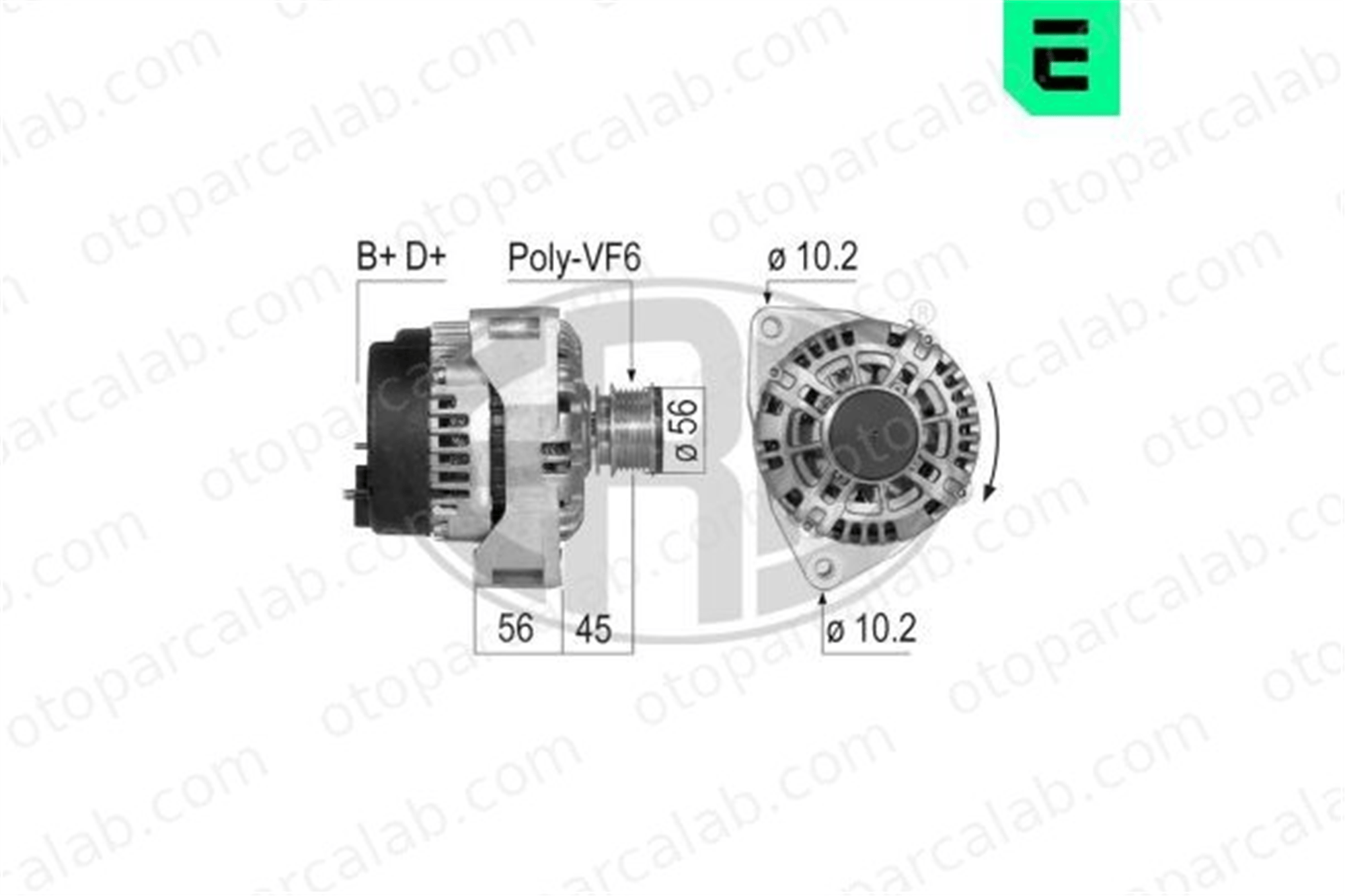 ERA 210098A Alternatör MERCEDES-BENZ SPRINTER 4-t Panelvan/Van T1 Minibüs/Otobüs 101540502 101540102