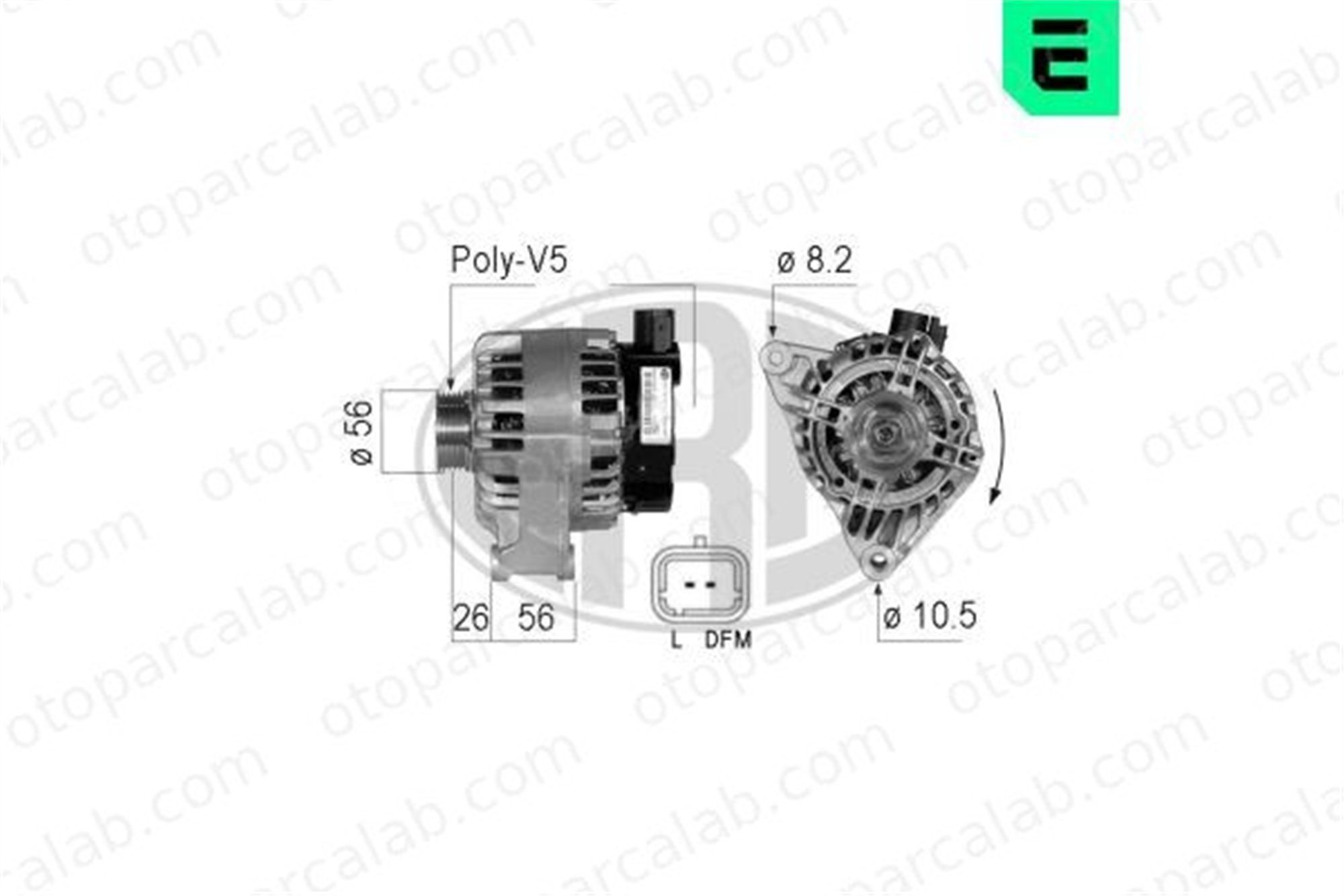 ERA 210123 Alternatör CITROËN SAXO PEUGEOT PARTNER Kasa/büyük limuzin 57054M 57055X