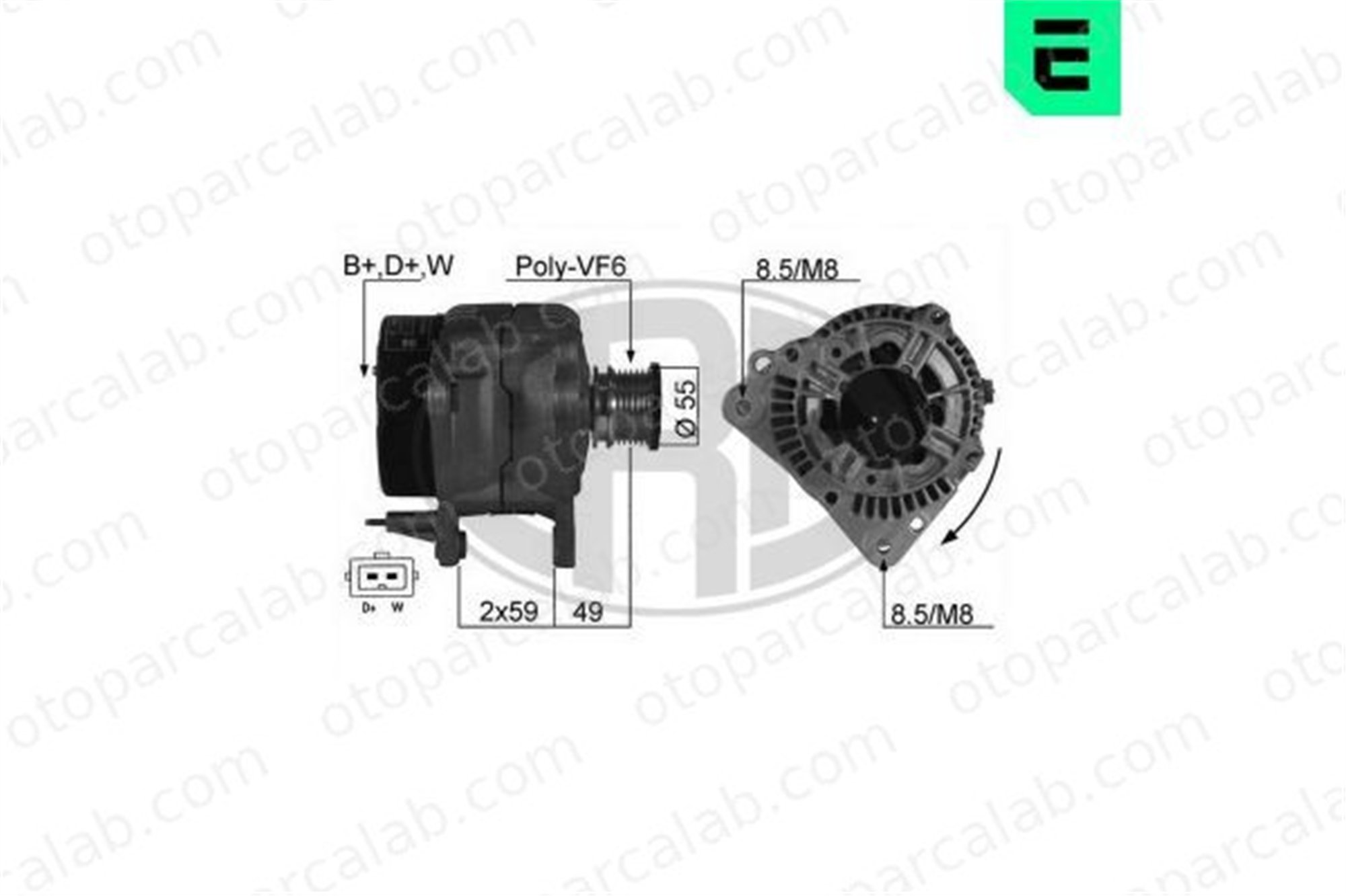 ERA 210125A Alternatör SEAT CORDOBA IBIZA II 28903028J 028 903 028 J