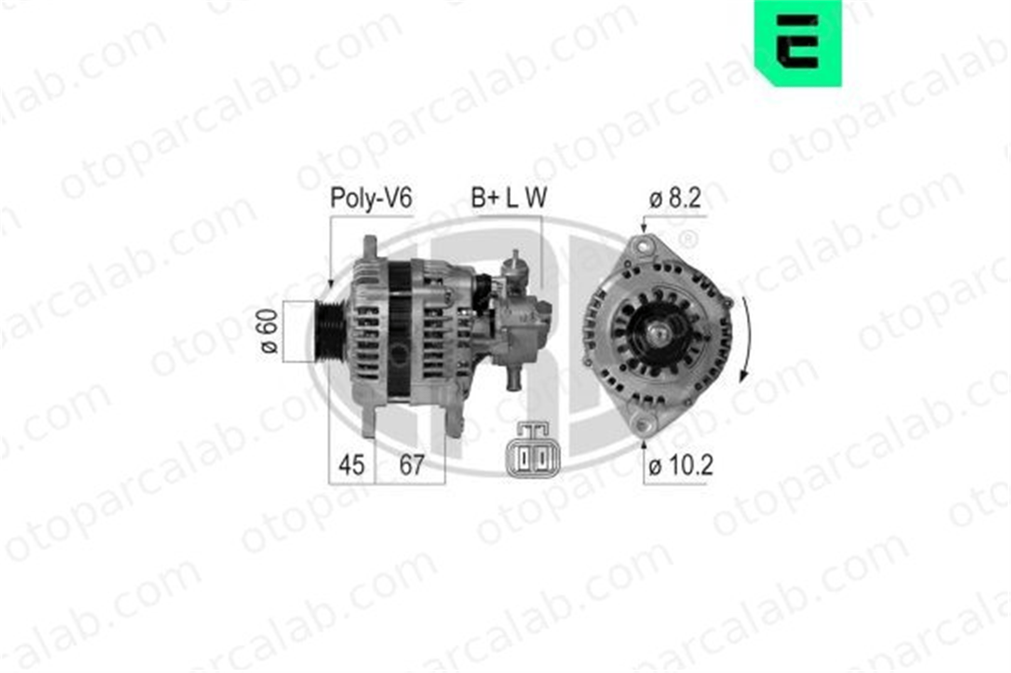 ERA 210131A Alternatör OPEL COMBO Kasa/büyük limuzin COMBO Tour 8971891122 R1530065
