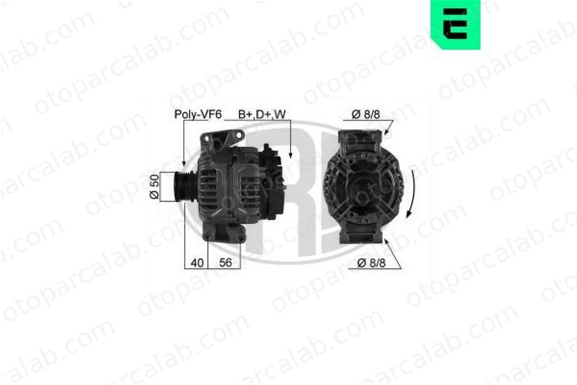ERA 210147A Alternatör MERCEDES-BENZ SPRINTER 3-t Minibüs/Otobüs SPRINTER 3-t Panelvan/Van 101549502 1516476R