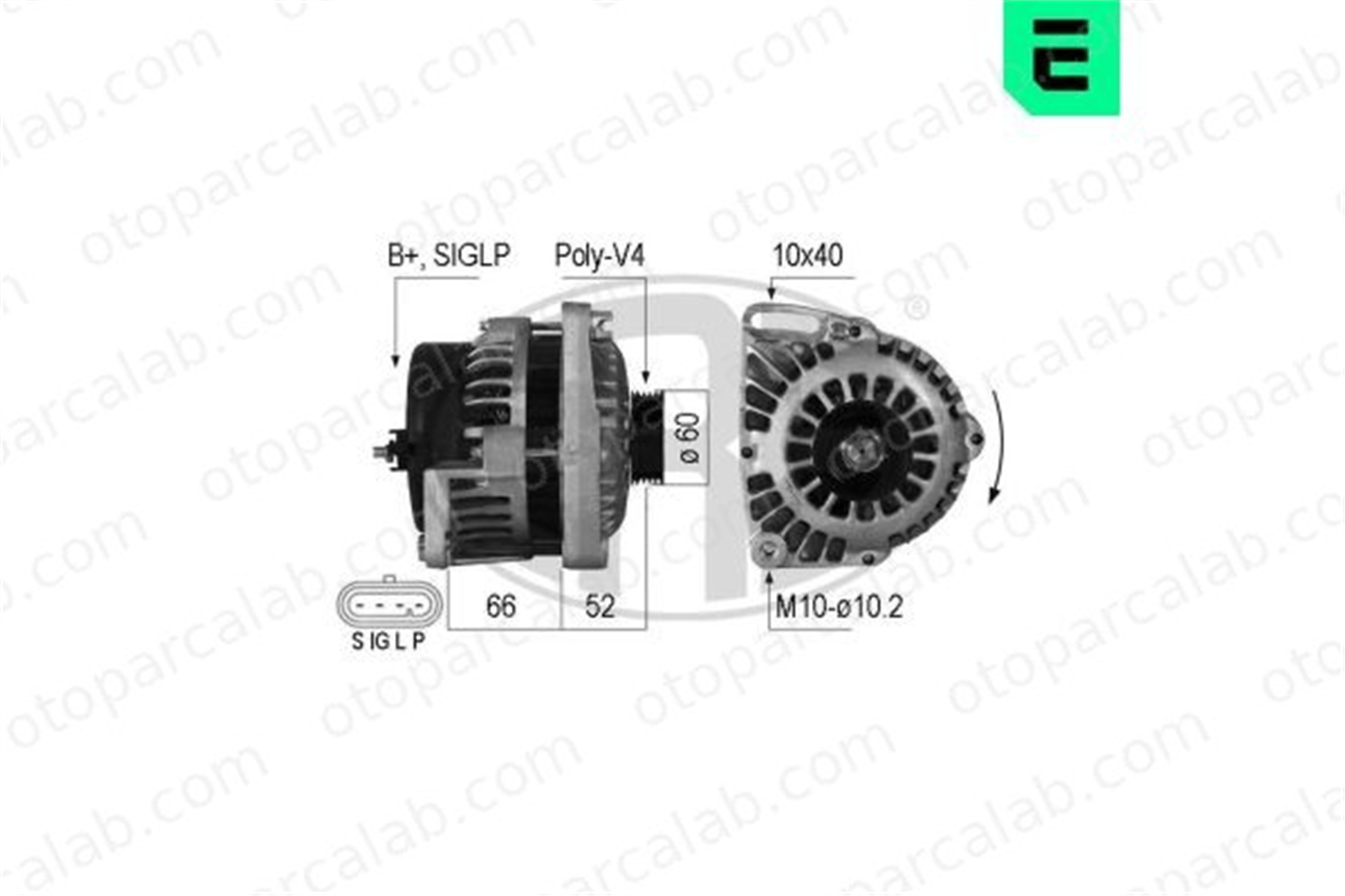 ERA 210206A Alternatör RENAULT KANGOO Express CLIO I 7711134795 7700870818