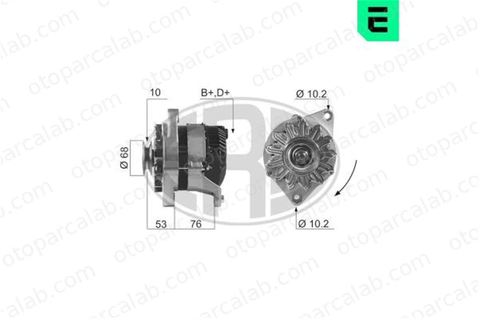 ERA 210214A Alternatör FIAT UNO RITMO 4434084 4395131