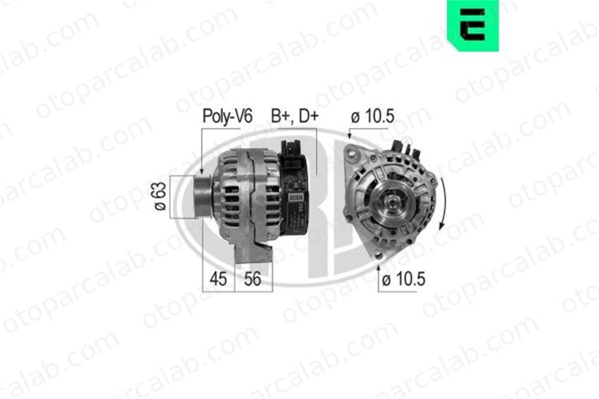ERA 210216A Alternatör PEUGEOT 306 Hatchback CITROËN XSARA 5705X7 5705L5