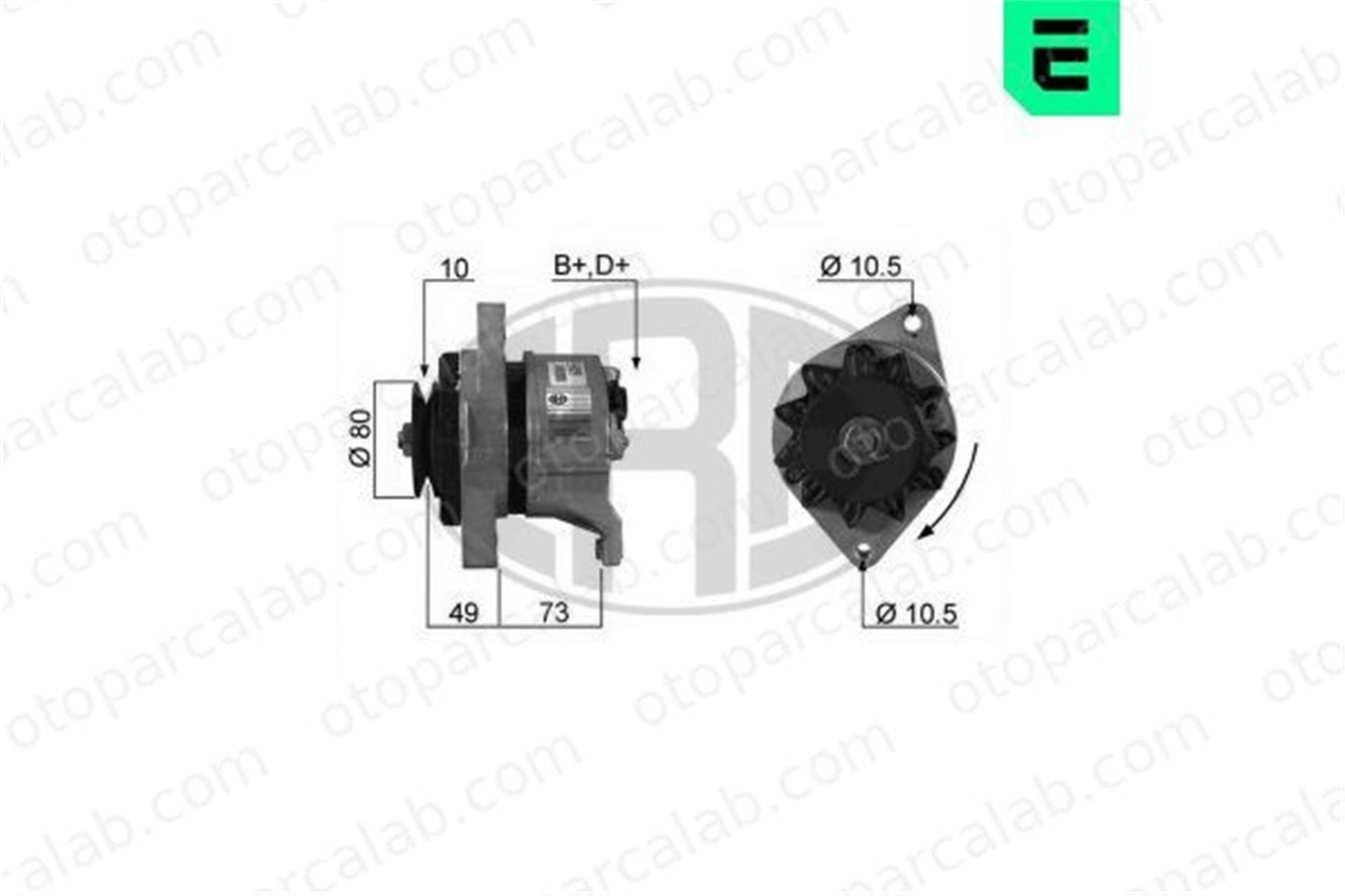 ERA 210220A Alternatör FIAT 128 128 Coupe 4257074 4224325