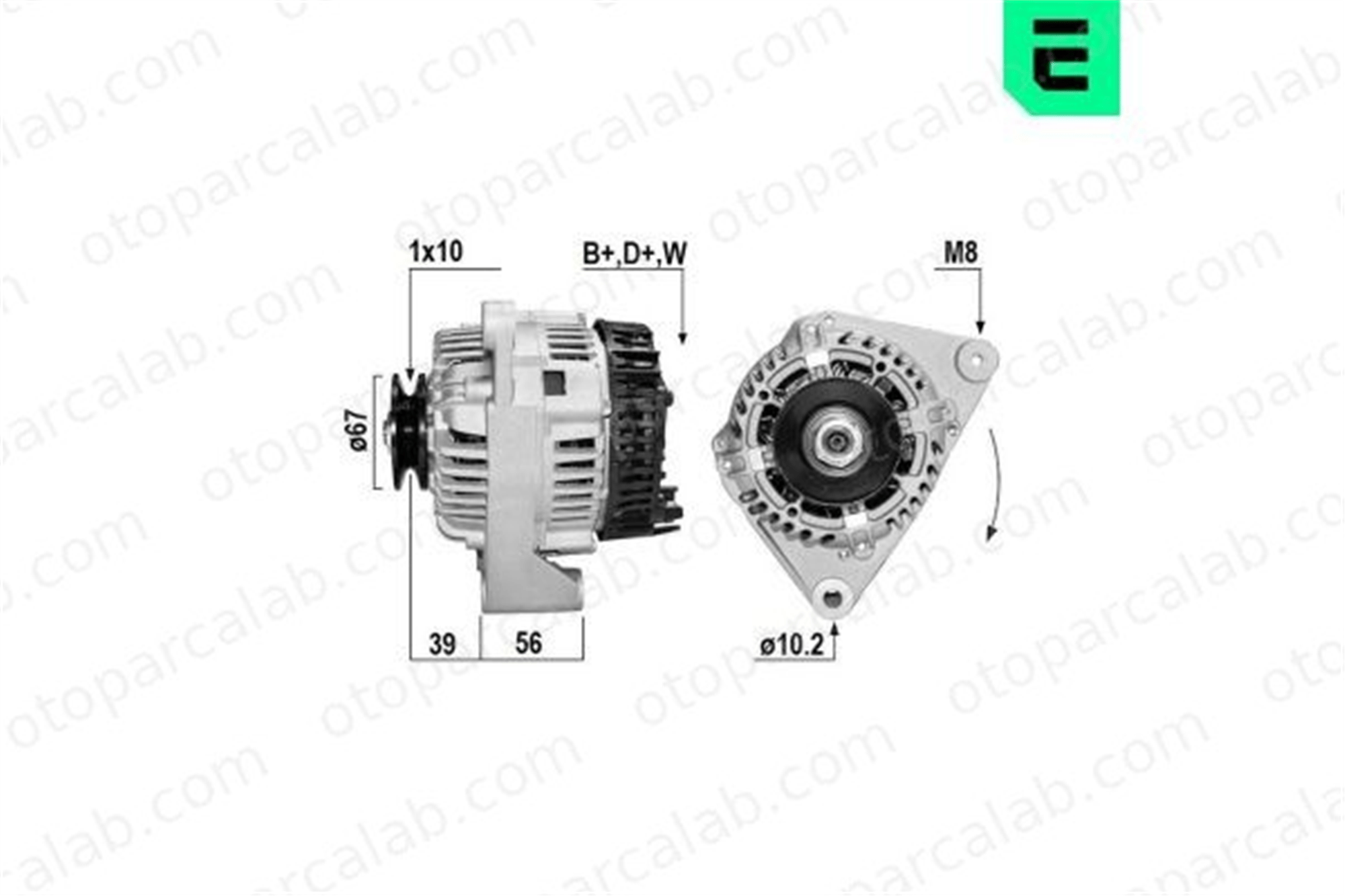 ERA 210242A Alternatör CITROËN SAXO PEUGEOT 106 I 57050 57054G