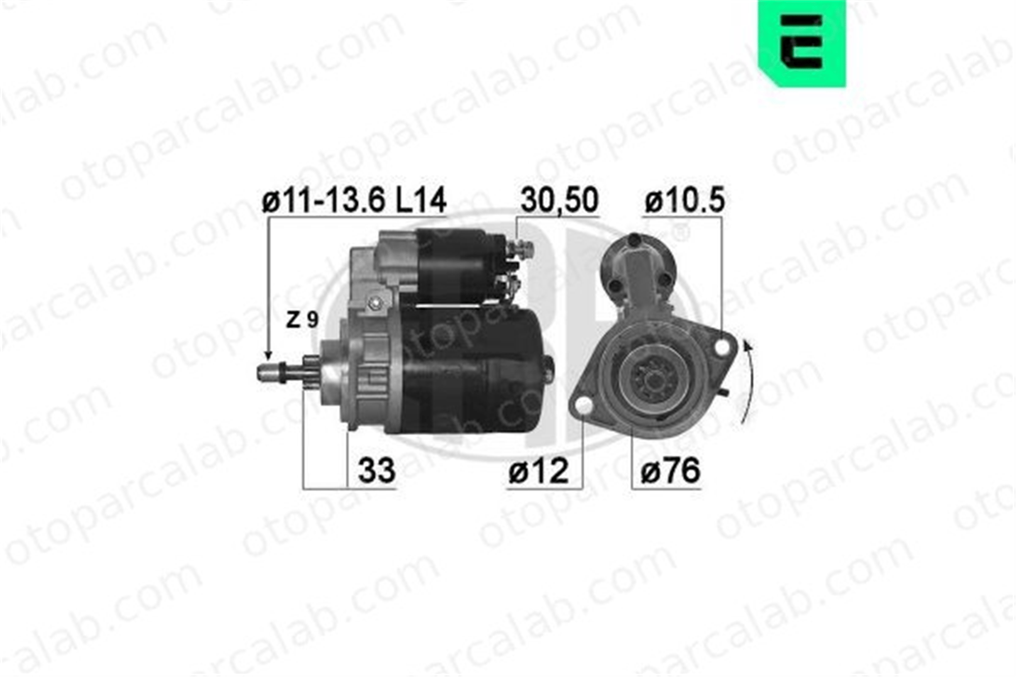 ERA 220092A Marş Dinamosu VW KAEFER KAEFER Cabrio 311911023D 111911023BT