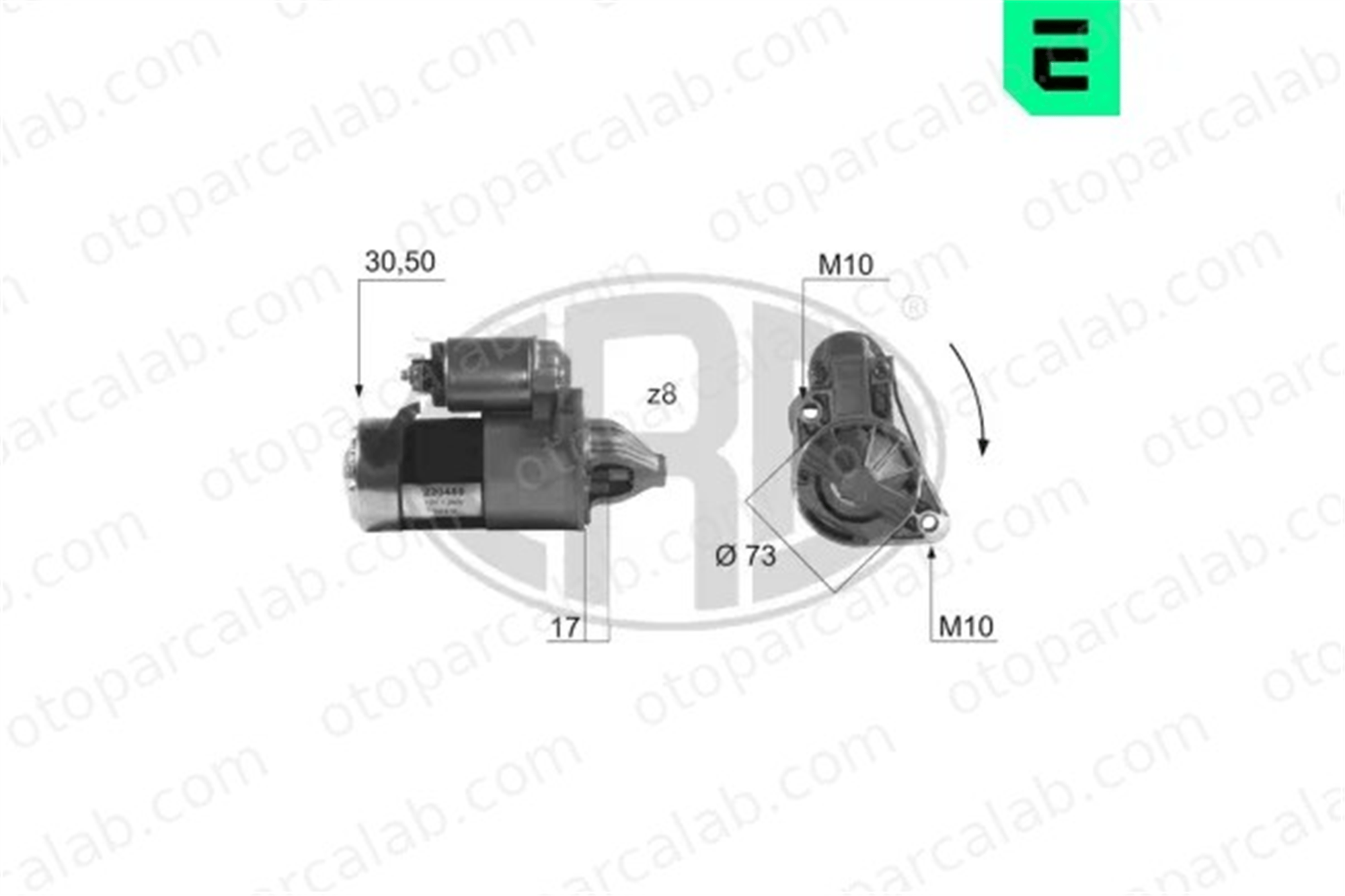 ERA 220489A Marş Dinamosu MITSUBISHI PAJERO SPORT I KIA SORENTO I 3610035010 3610035020