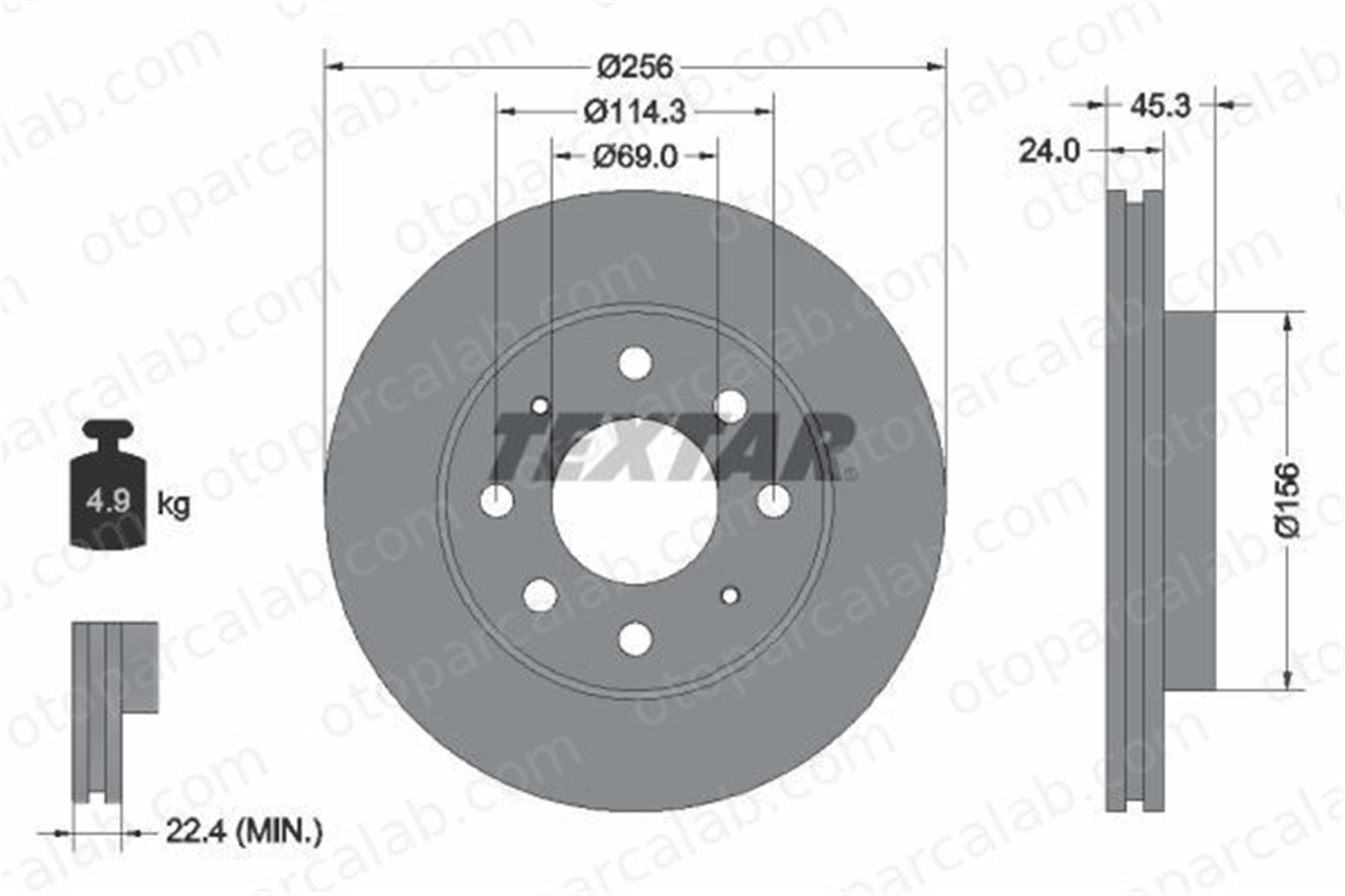 EUROREPAR 1618885380 Fren Disk Ayna Ön Sağ ve Sol MITSUBISHI SPACE STAR MPV CARISMA 1618885380 51712M2010DS